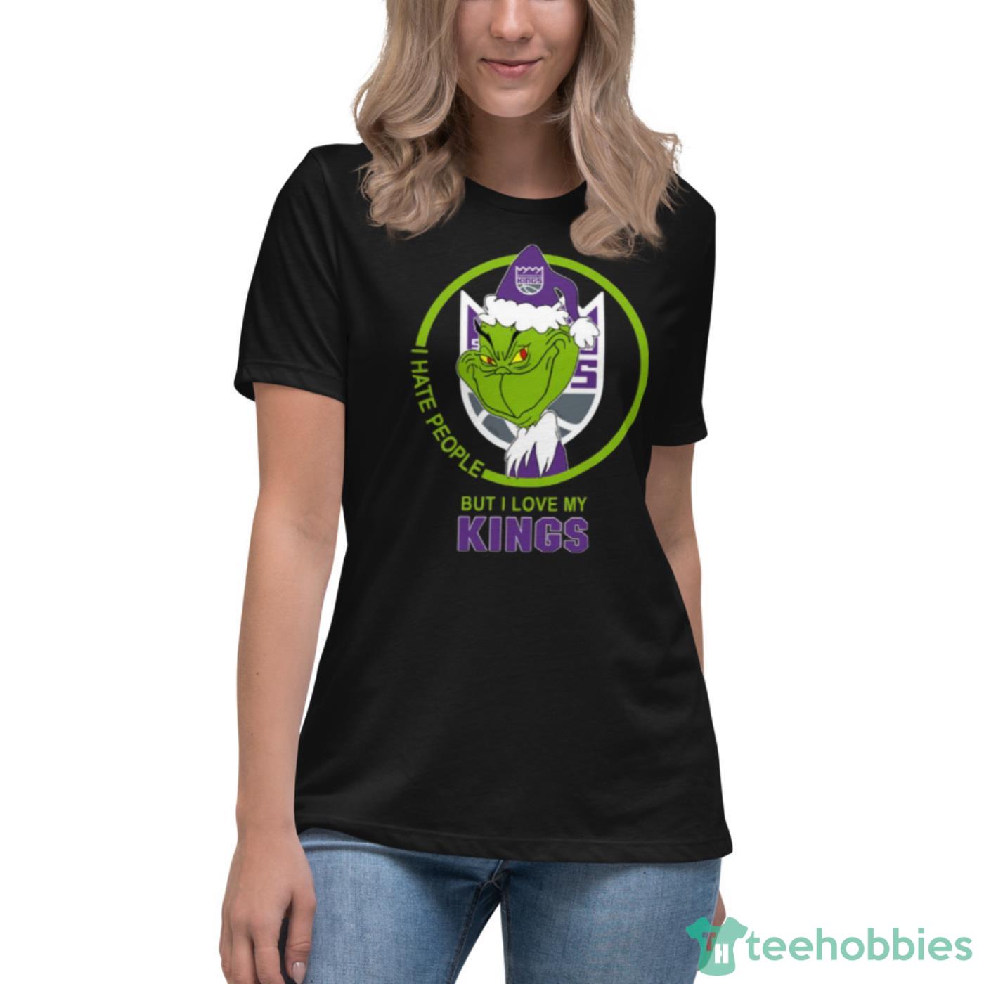 Sacramento Kings NBA Christmas Grinch I Hate People But I Love My Favorite Basketball Team Shirt - Womens Relaxed Short Sleeve Jersey Tee Sacramento Kings NBA Christmas Grinch I Hate People But I Love My Favorite Basketball Team Shirt - Womens Relaxed Short Sleeve Jersey Tee