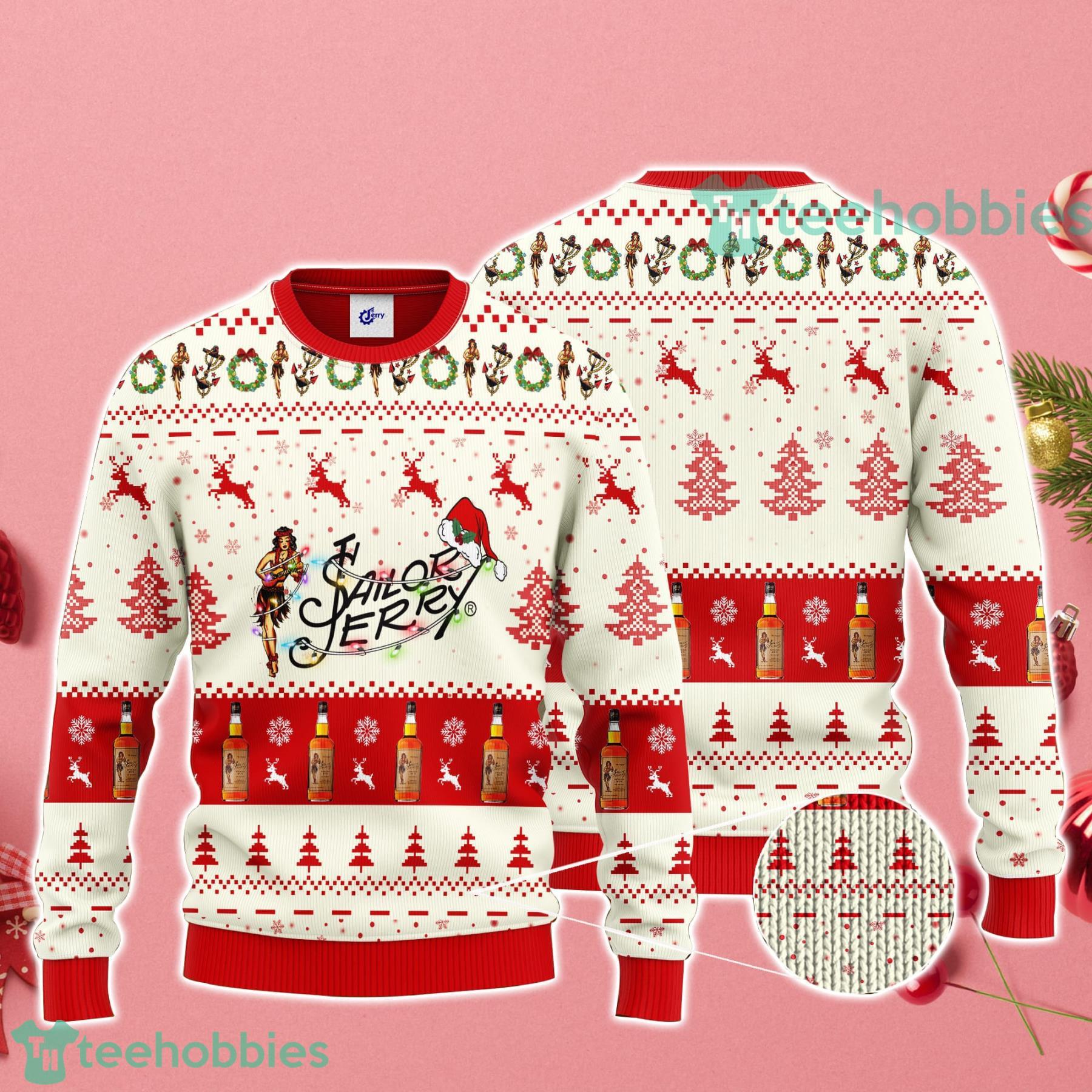 Sailor Jerry Santa Hat Christmas Ugly Christmas Sweater For Men And Women Product Photo 1 Sailor Jerry Santa Hat Christmas Ugly Christmas Sweater For Men And Women Product Photo 1