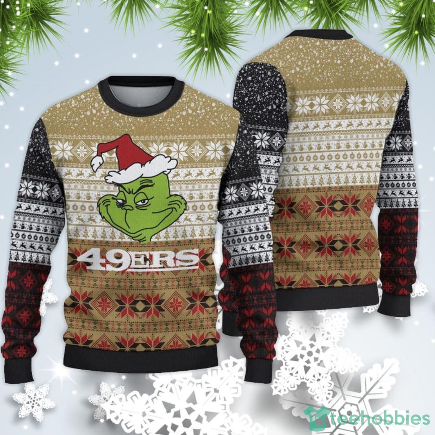 San Francisco 49ers Christmas Grinch Sweater For Fans