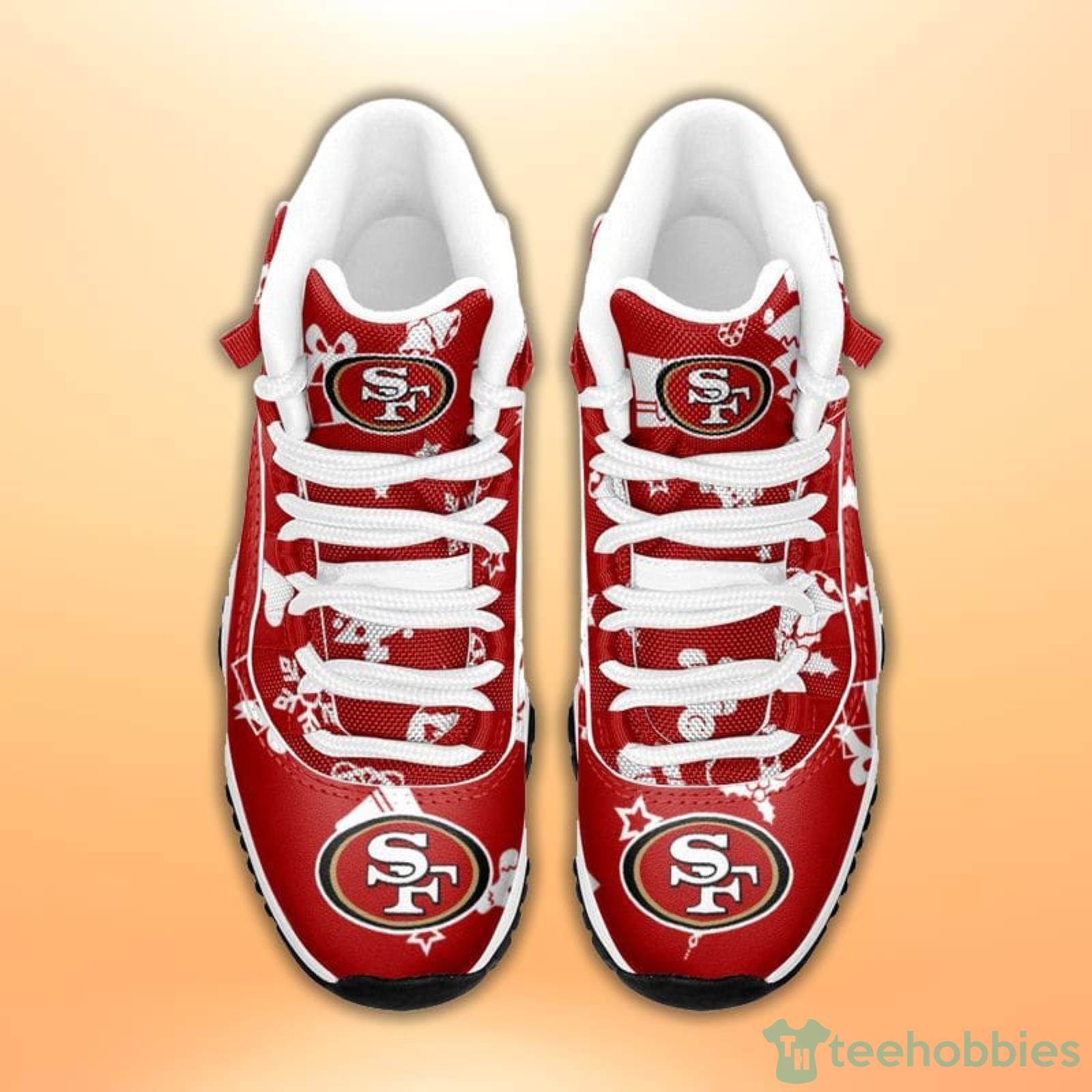 White SF 49ers Sneakers For Fans | GEARSNKRS