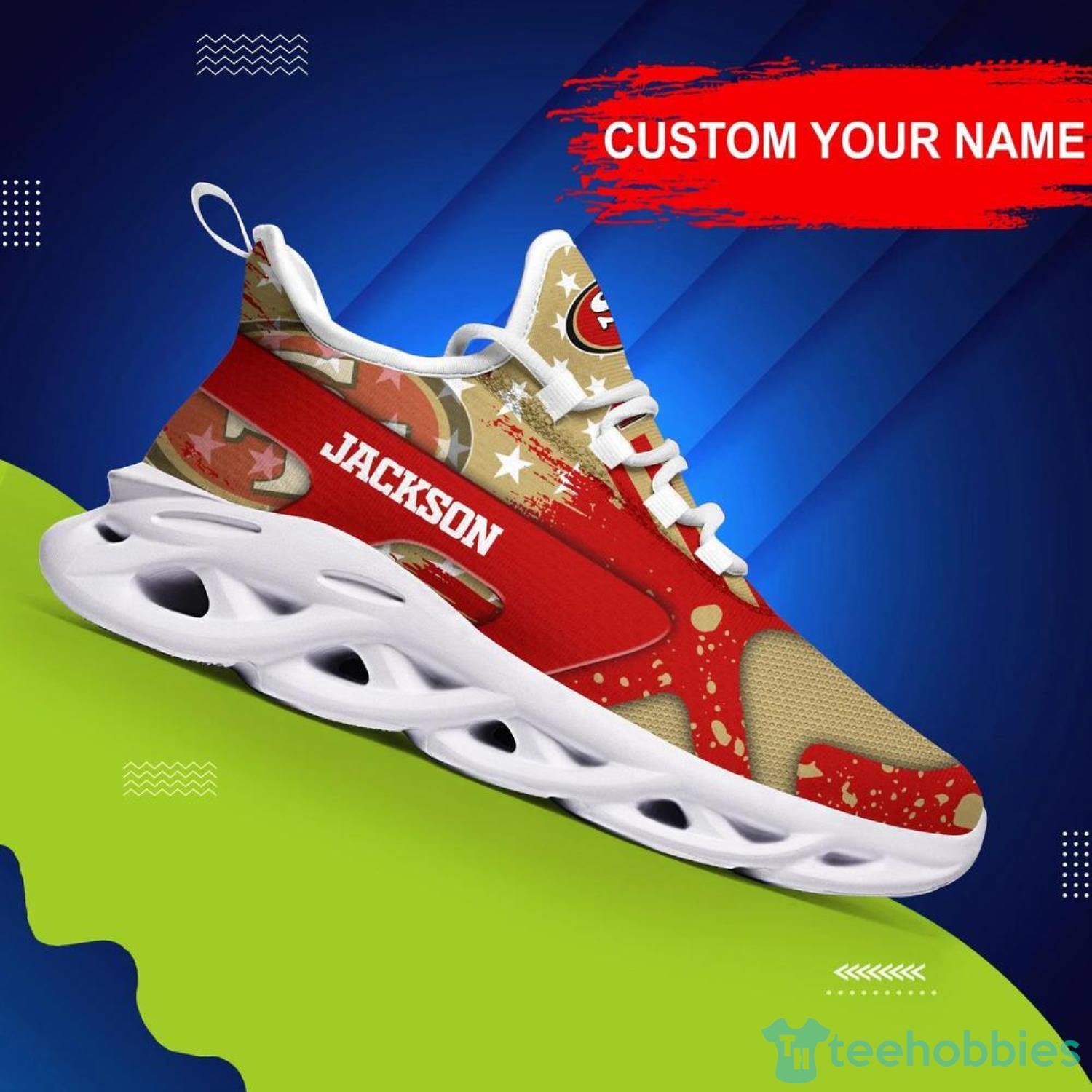 San Francisco 49Ers NFL Cool Max Soul Shoes Custom Name Sneakers Product Photo 1