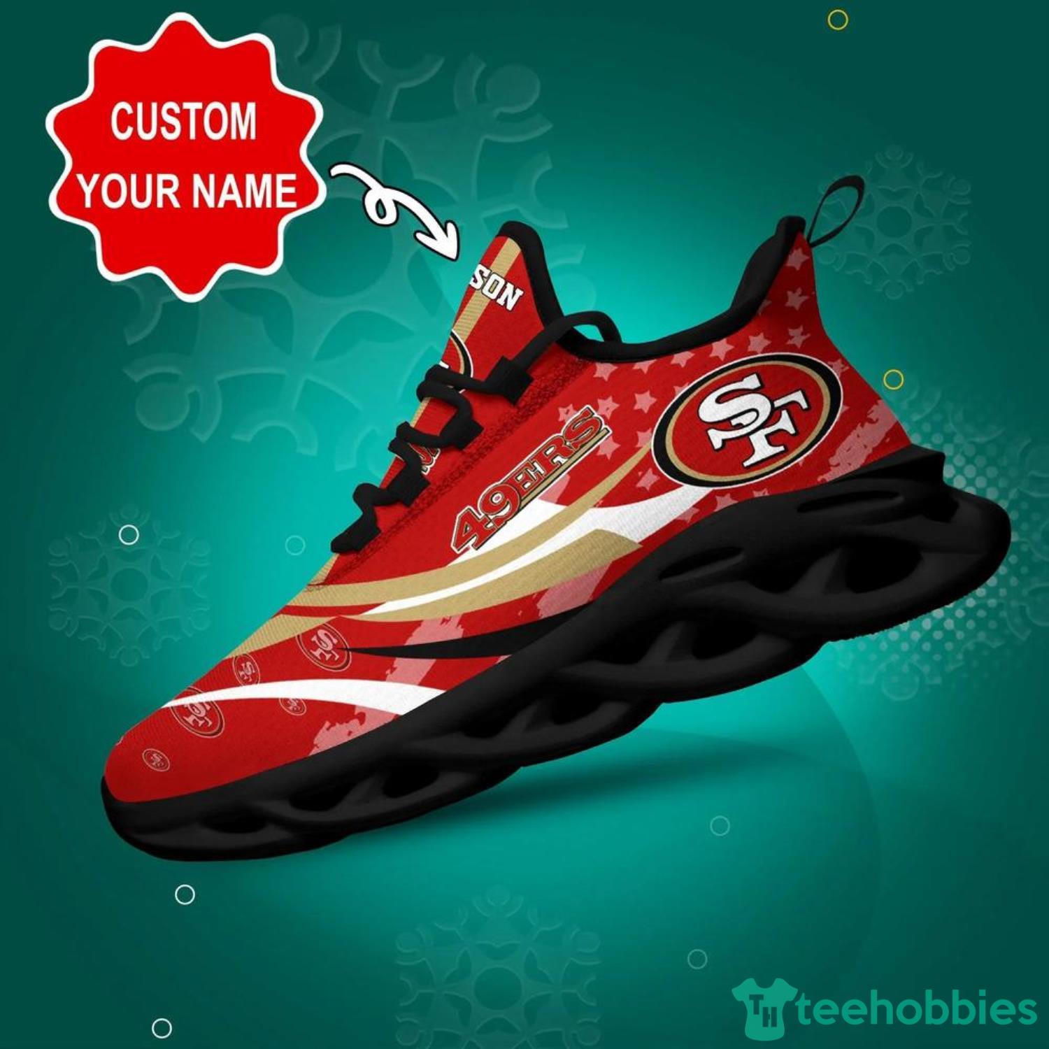 San Francisco 49Ers NFL Fans Max Soul Shoes Custom Name Sneakers For Men And Women - San Francisco 49Ers NFL Max Soul Shoes Custom Name, Sneakers Hot Trending Personalized Gifts For NFL Fans_1