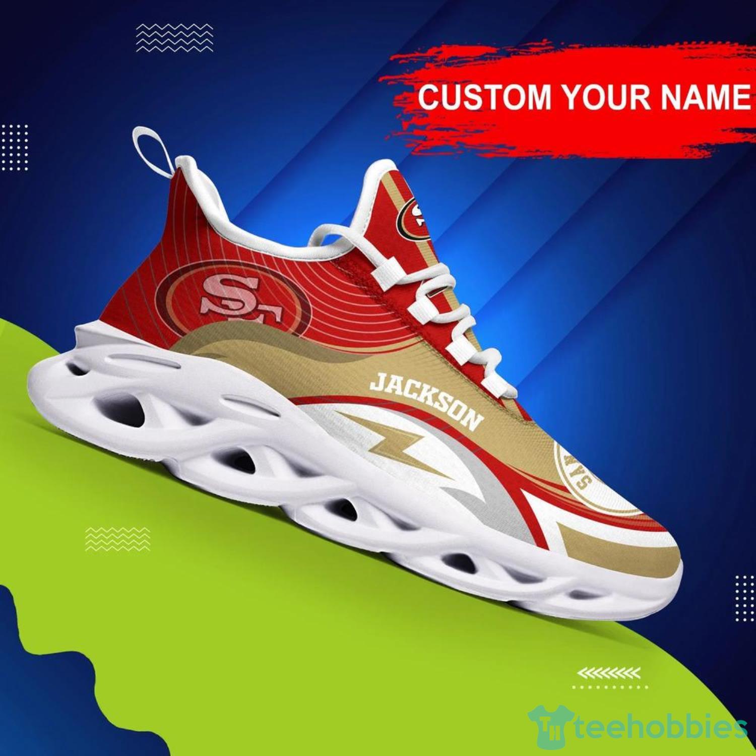 San Francisco 49Ers NFL Max Soul Shoes Custom Name Sneakers For Sport Team Product Photo 1