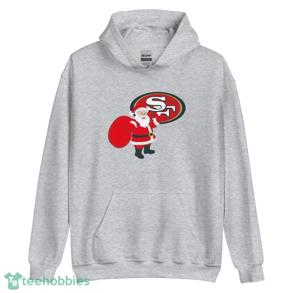 San Francisco 49ers NFL Santa Claus Christmas Shirt - Unisex Heavy Blend Hooded Sweatshirt