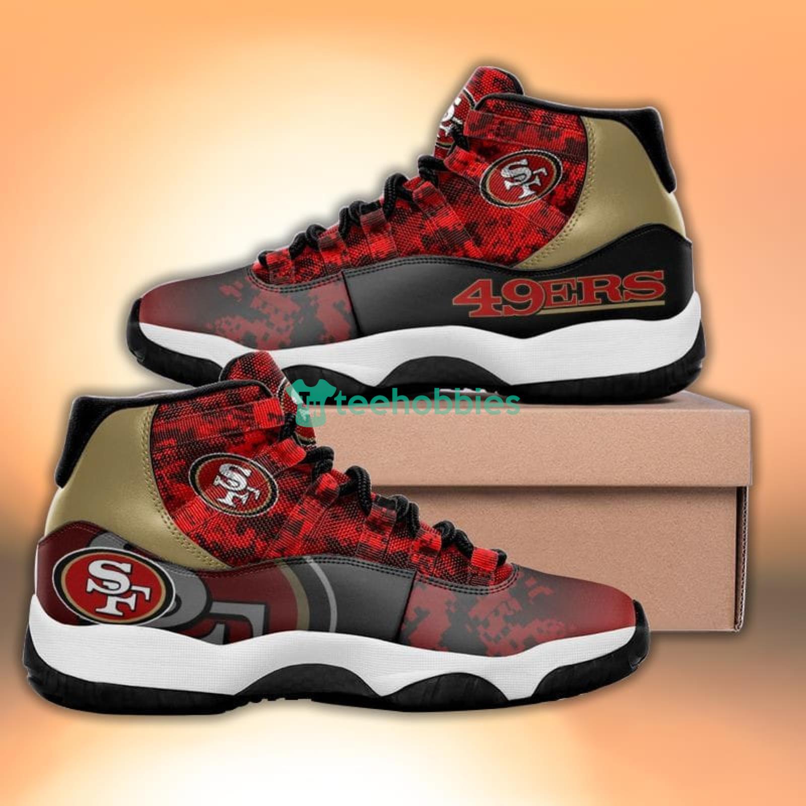 NFL San Francisco 49ers Football Air Jordan 13 Sneakers Red Style