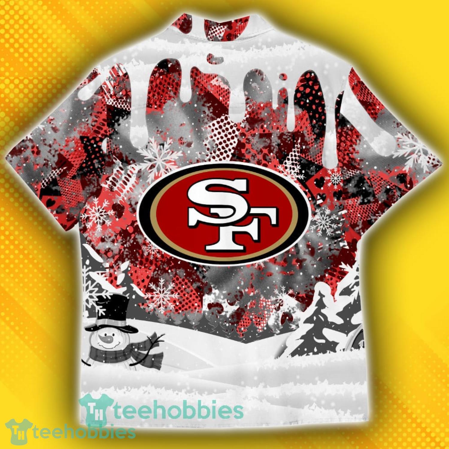 San Francisco 49ers Snoopy Dabbing The Peanuts Pattern Hawaiian Shirt Product Photo 3