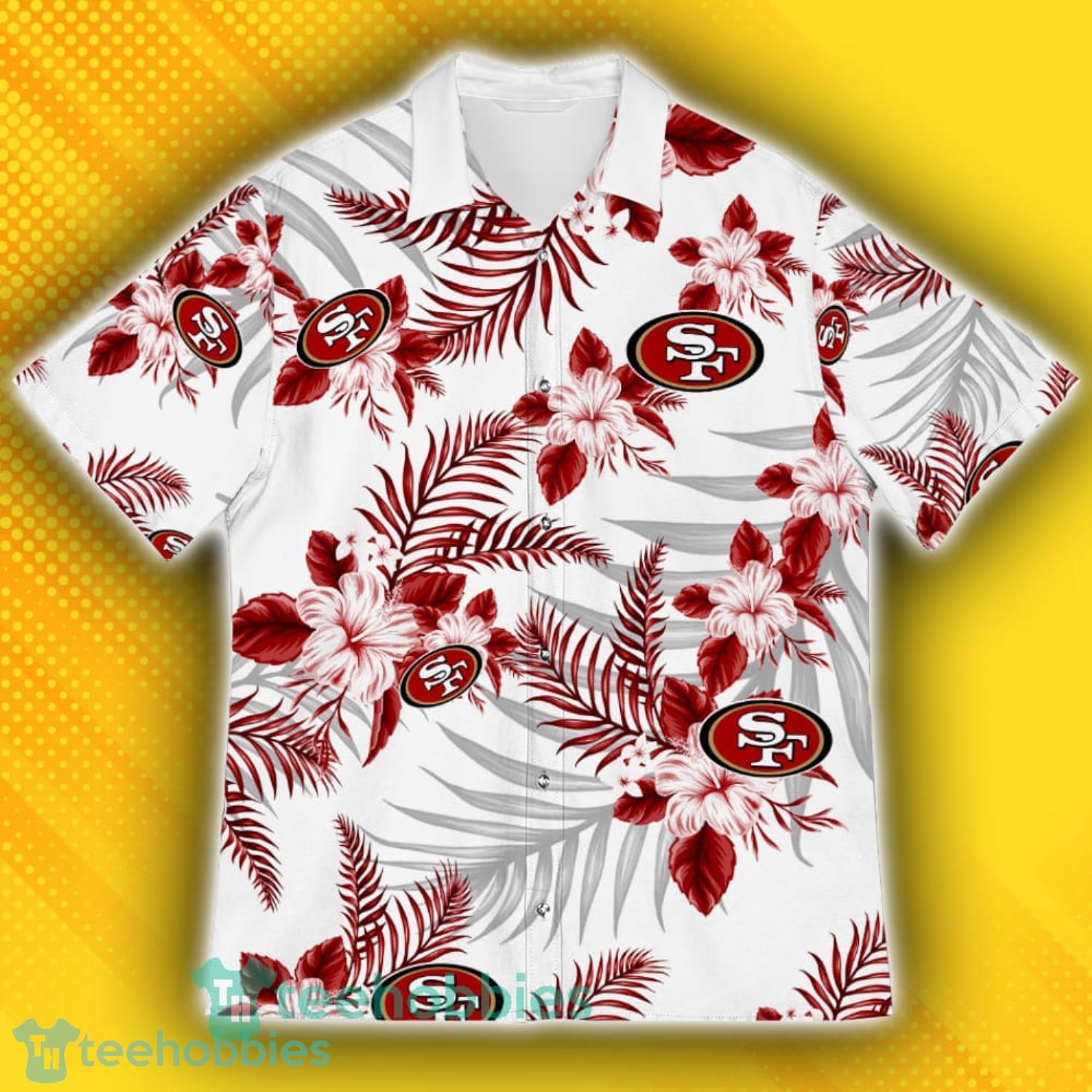San Francisco 49ers Sports American Hawaiian Tropical Patterns Hawaiian Shirt Product Photo 2