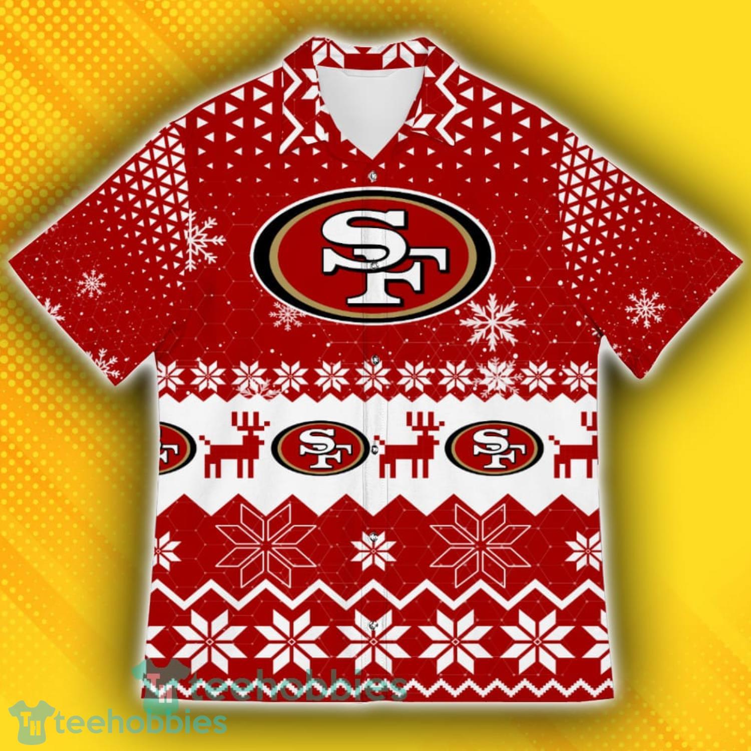San Francisco 49ers Sports Football American Ugly Christmas Sweater Pattern Hawaiian Shirt Product Photo 2