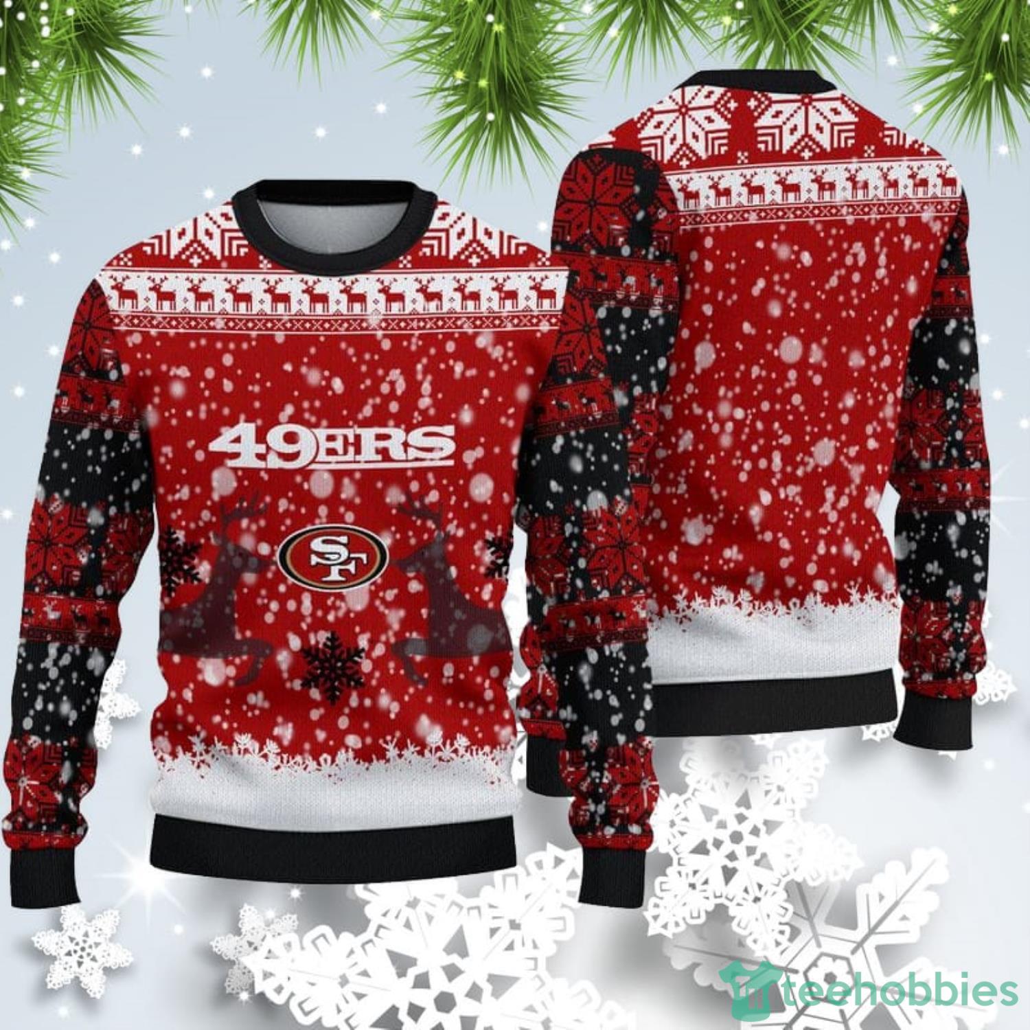 Baltimore Ravens Christmas Big Reindeer Pattern Christmas Gift 3D Ugly  Christmas Sweater - YesItCustom