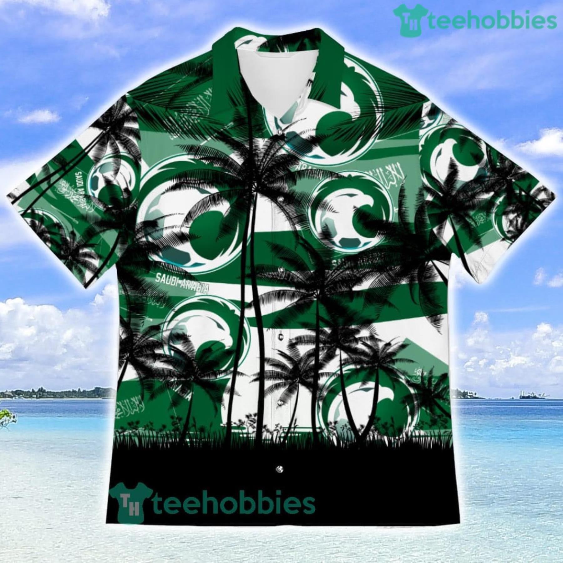 Saudi Arabia Coconut Pattern Soccer Team World Cup 2022 Qatar Champions Football Gift Hawaiian Shirt Product Photo 1