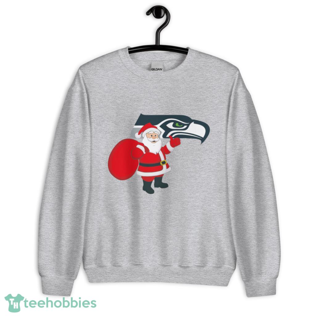 Seattle Seahawks NFL Santa Claus Christmas Shirt - Unisex Heavy Blend Crewneck Sweatshirt