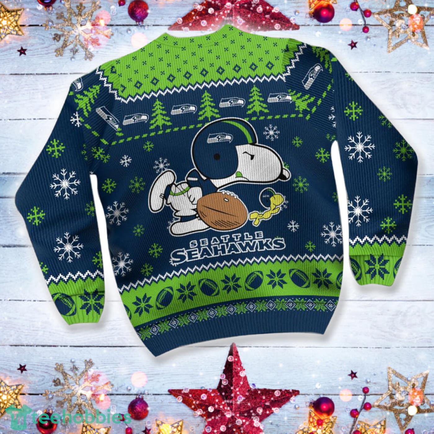 Seattle Seahawks Snoopy NFL Christmas Ugly Sweater Gift For Fans