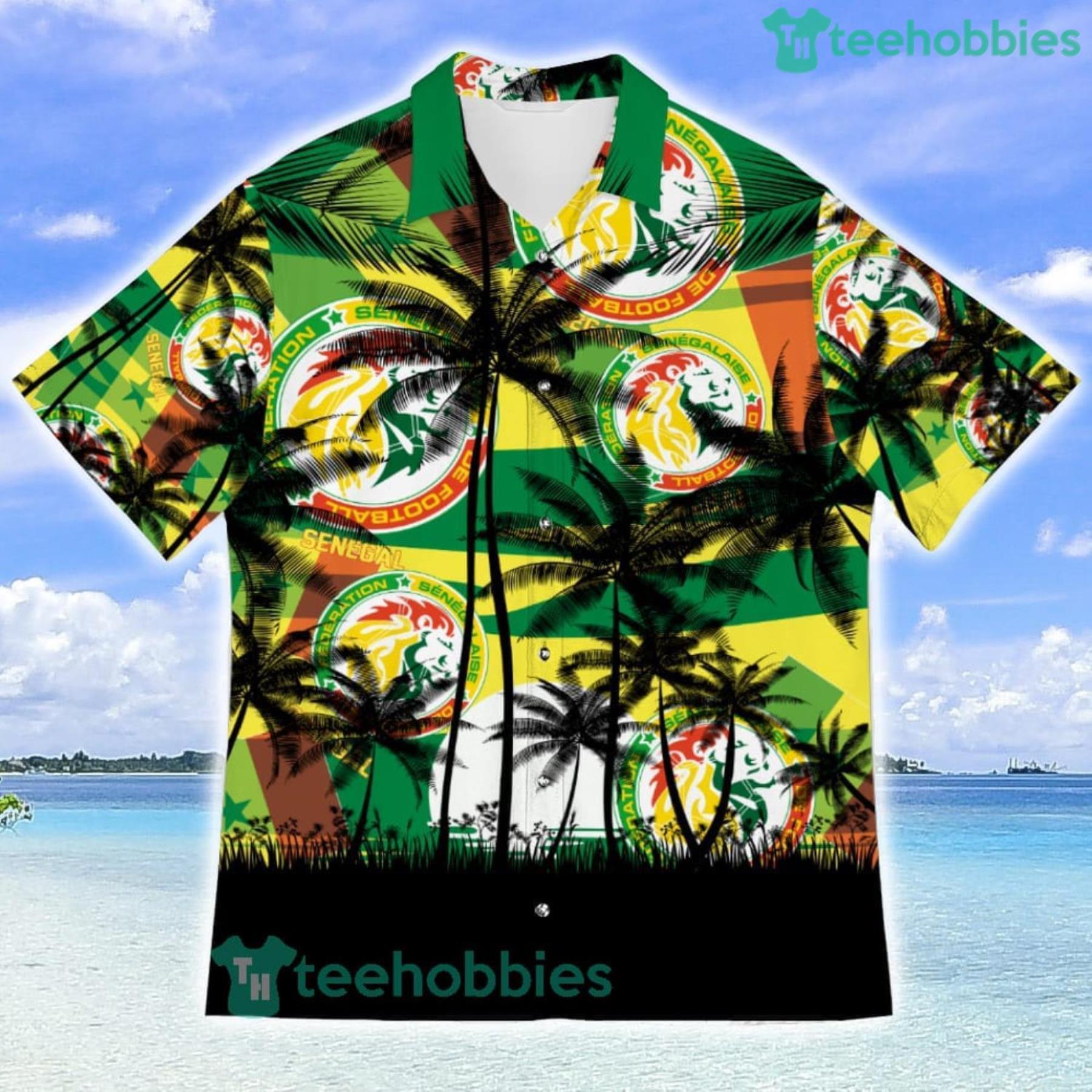 Senegal Coconut Pattern Soccer Team World Cup 2022 Qatar Champions Football Gift Hawaiian Shirt Product Photo 1