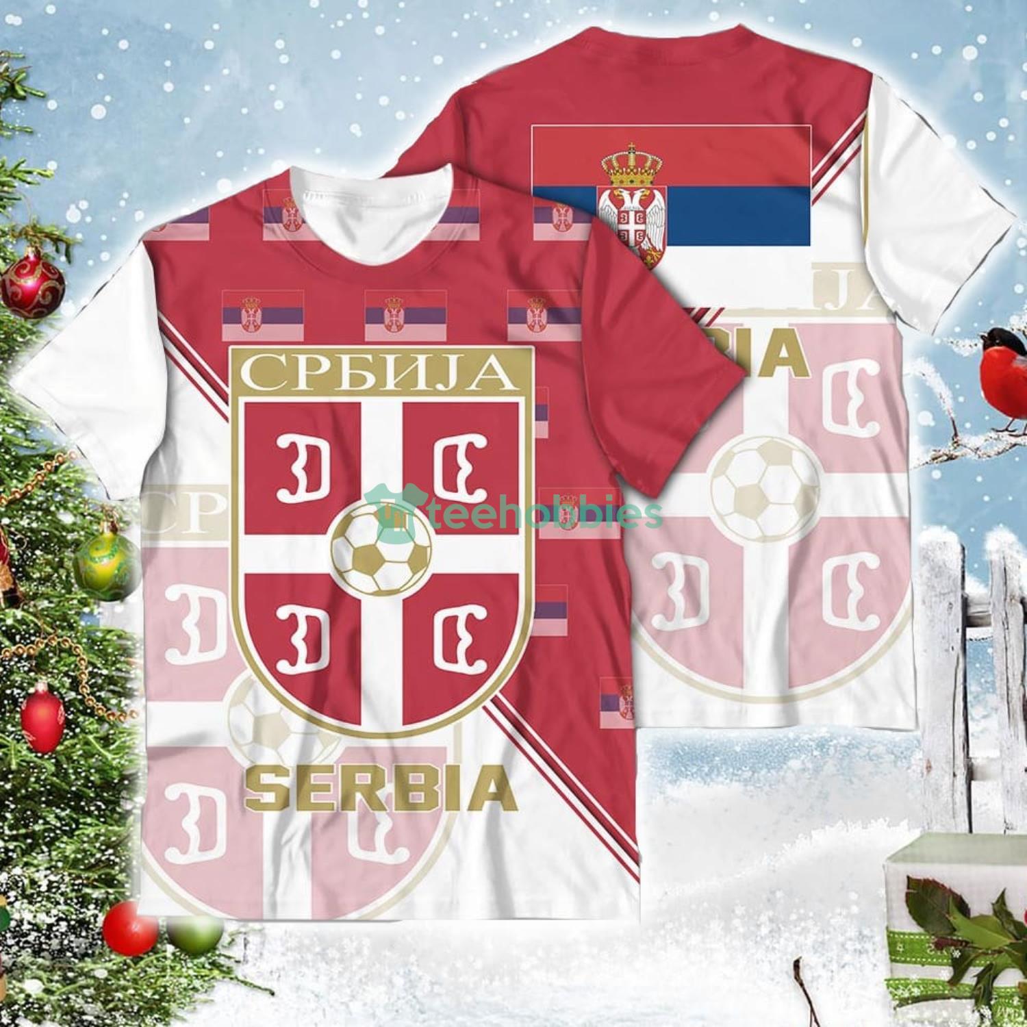 Serbia National Soccer Team Qatar World Cup 2022 Champions Soccer Team 3D All Over Printed Shirt Product Photo 4