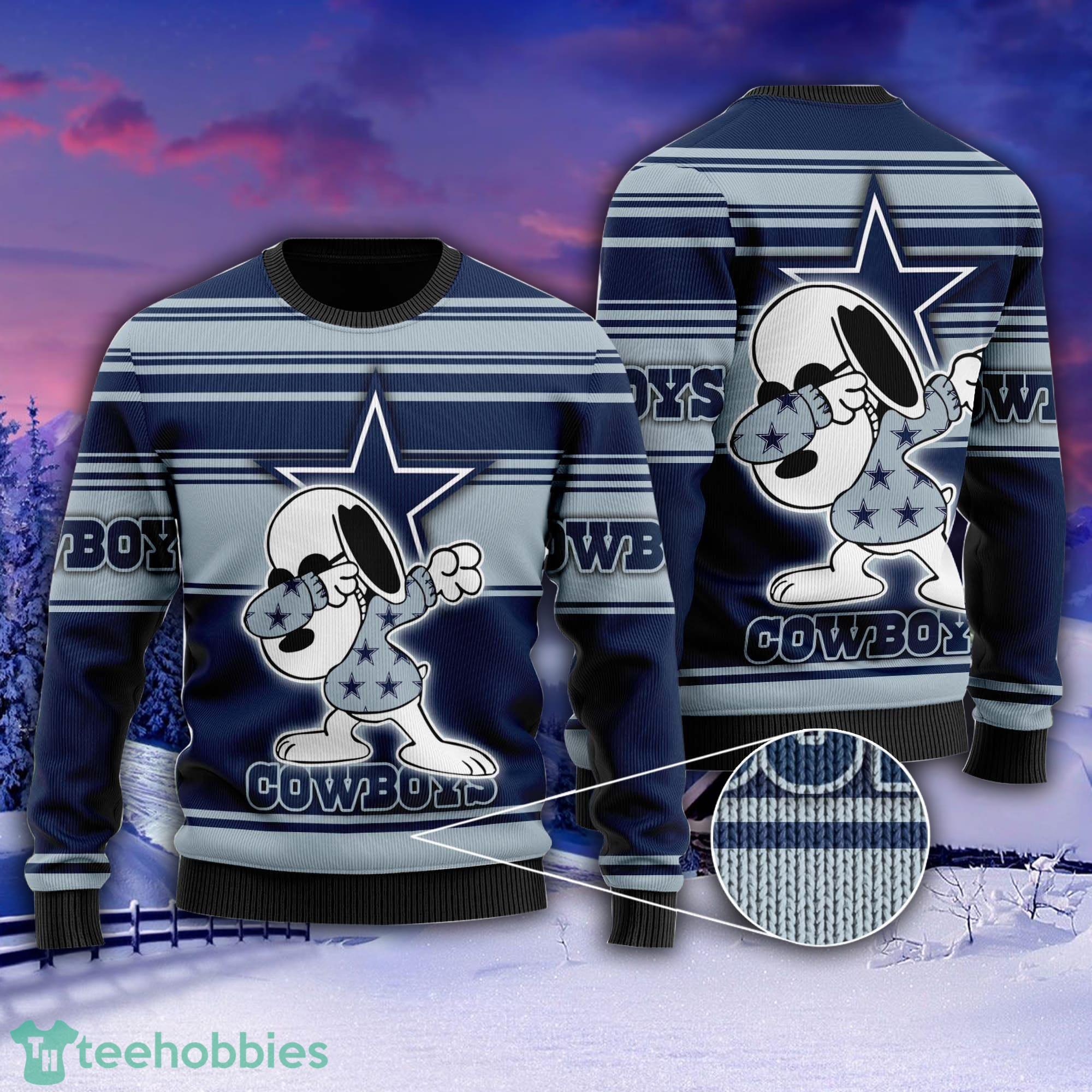 Snoopy Dab Dallas Cowboys All Over Print Christmas Ugly Sweater