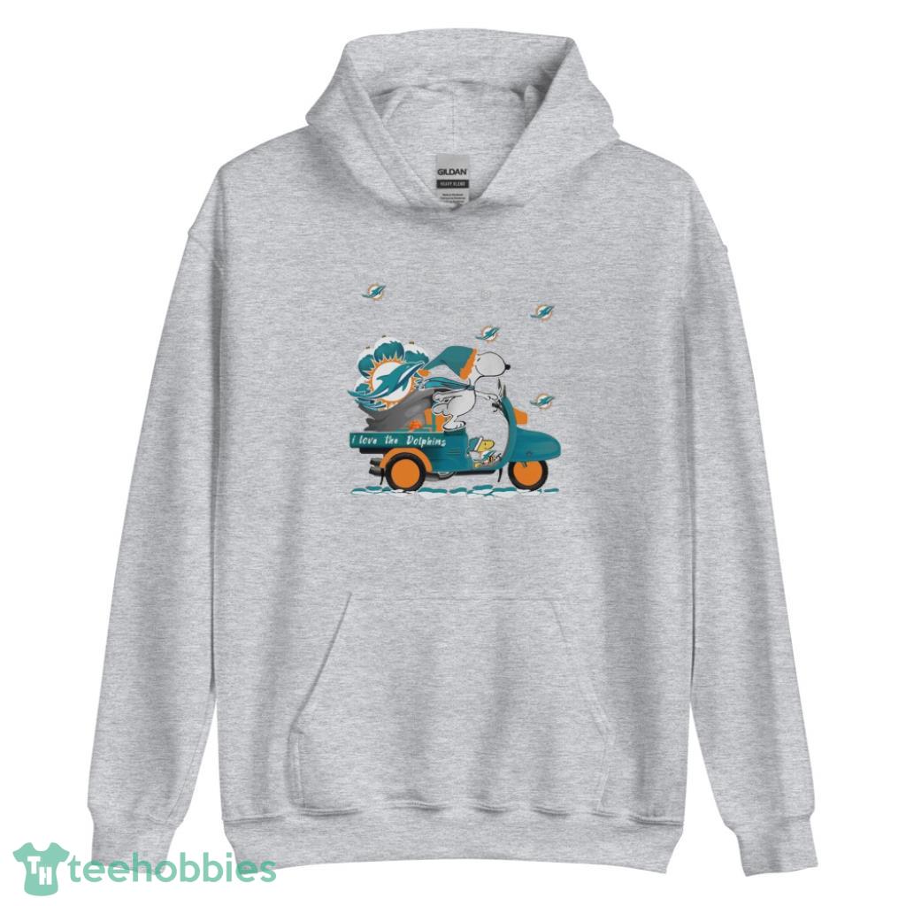 Snoopy Miami Dolphins NFL Player Christmas Shirt - Unisex Heavy Blend Hooded Sweatshirt
