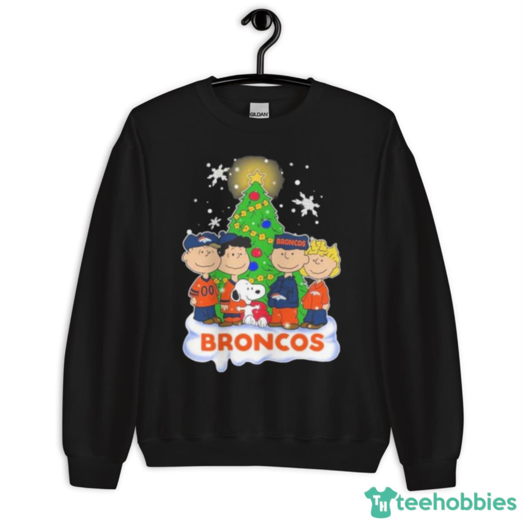 A Happy Christmas With Denver Broncos Snoopy Unisex Jersey Tee 