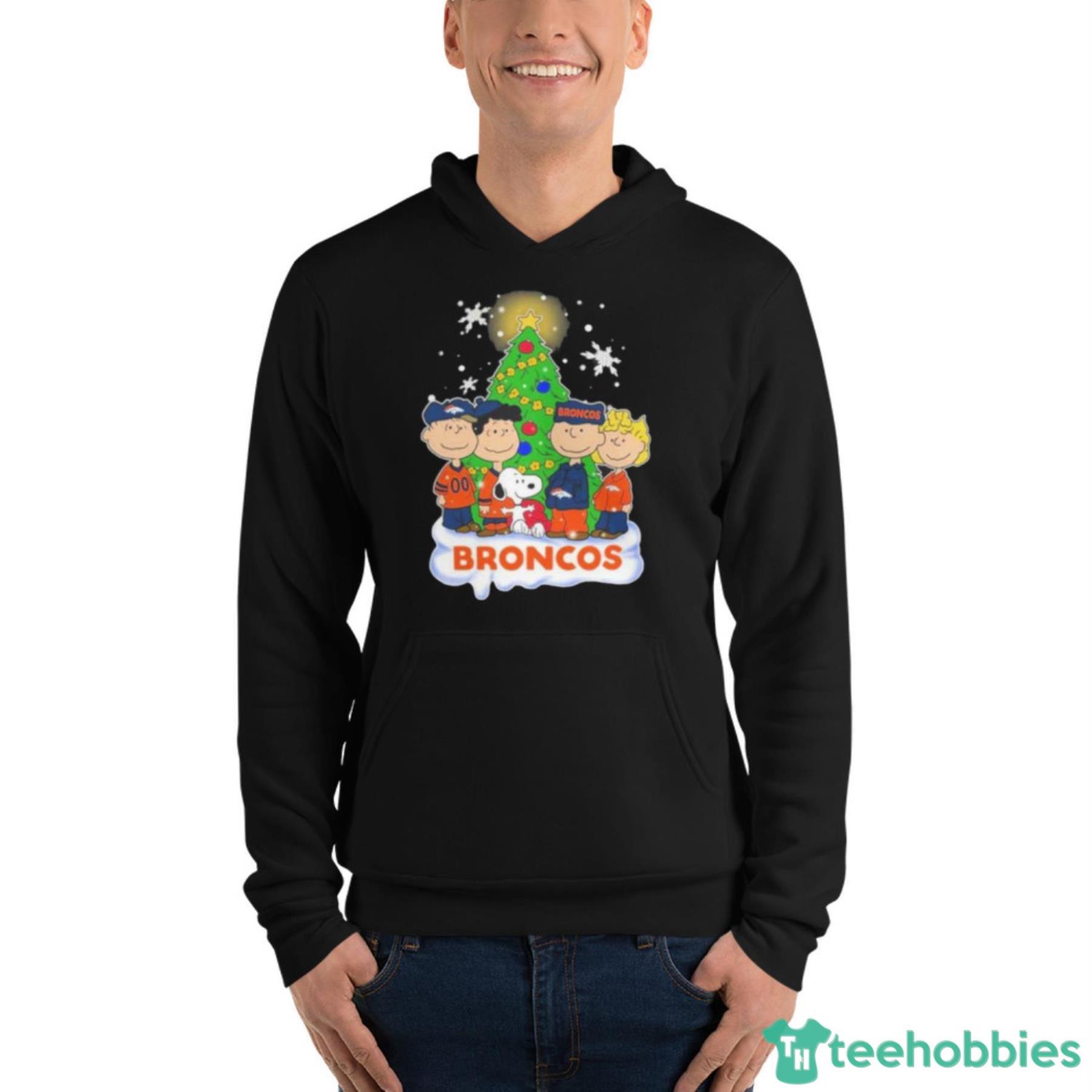 Snoopy The Peanuts Denver Broncos Christmas Shirt image Snoopy The Peanuts Denver Broncos Christmas Shirt - Unisex Fleece Pullover Hoodie