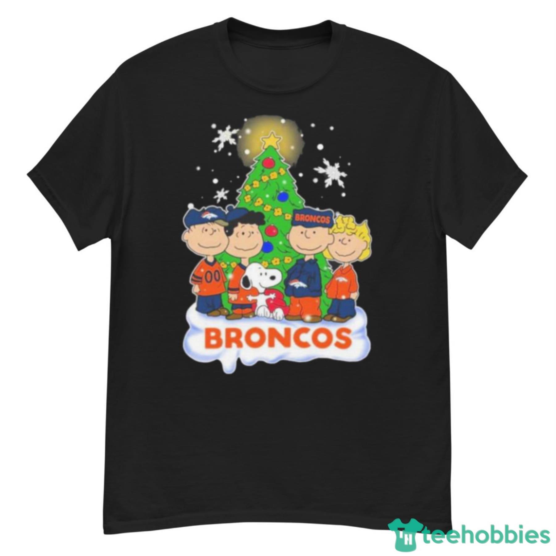 A Happy Christmas With Denver Broncos Snoopy Unisex Jersey Tee 