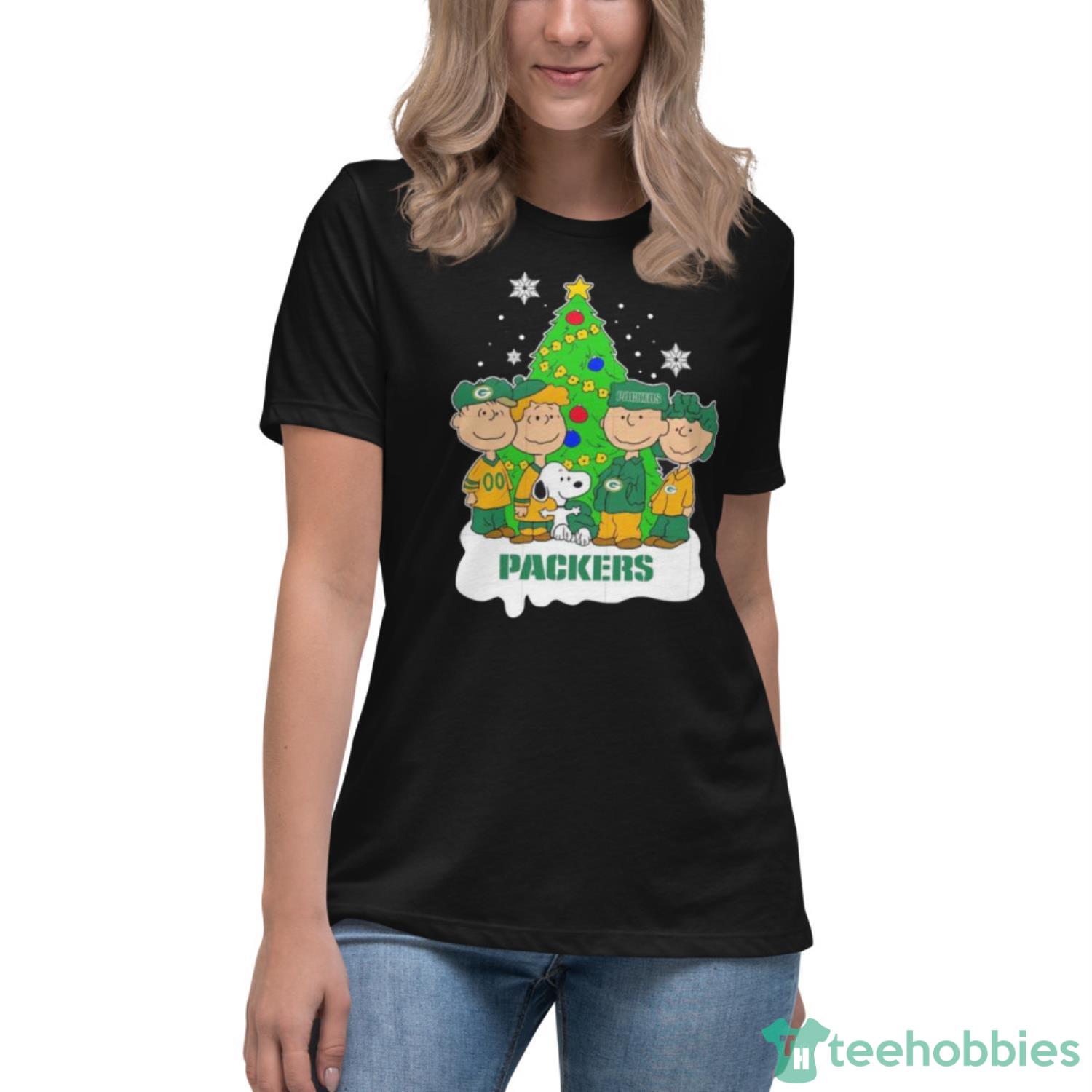 Snoopy The Peanuts Green Bay Packers Christmas Shirt - Womens Relaxed Short Sleeve Jersey Tee Snoopy The Peanuts Green Bay Packers Christmas Shirt - Womens Relaxed Short Sleeve Jersey Tee