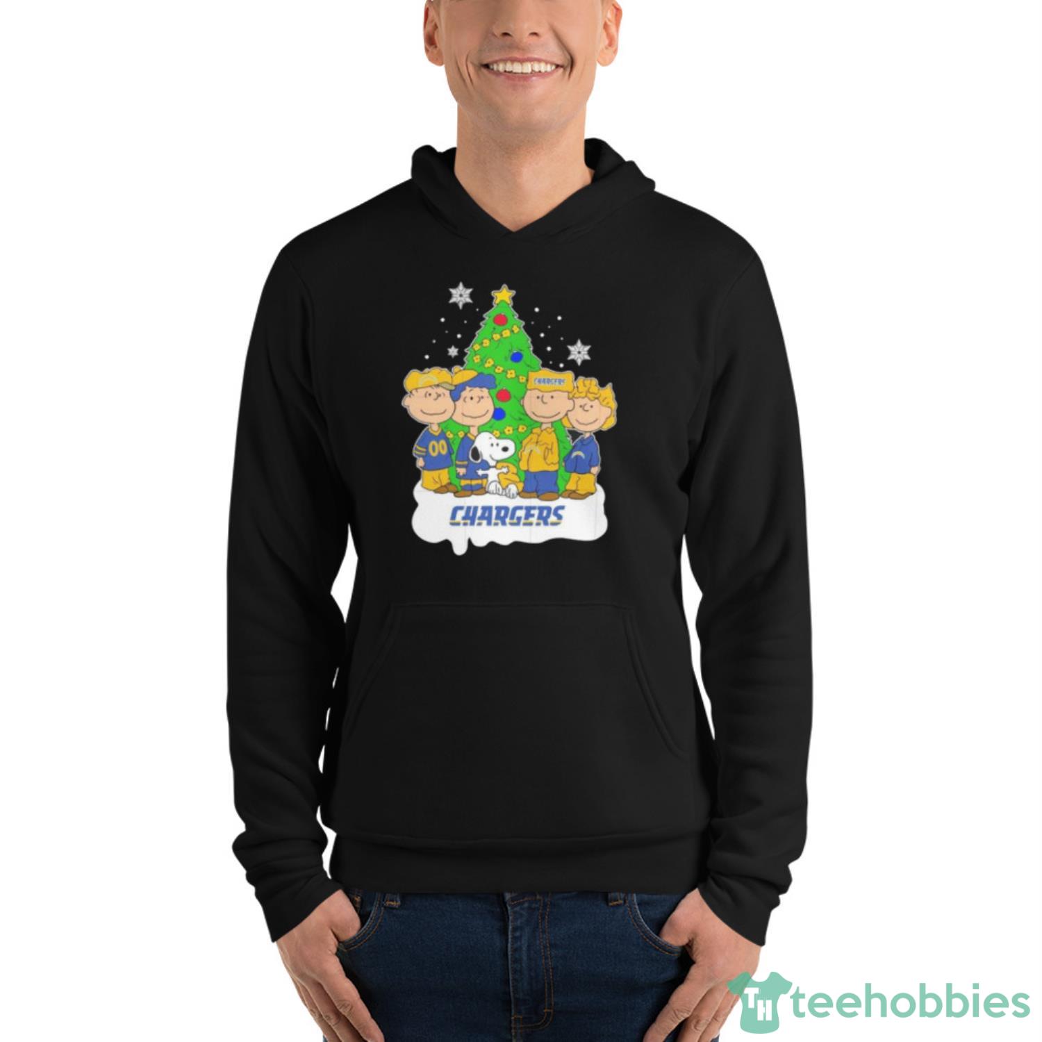 Snoopy The Peanuts Los Angeles Chargers Christmas Shirt - Unisex Fleece Pullover Hoodie Snoopy The Peanuts Los Angeles Chargers Christmas Shirt - Unisex Fleece Pullover Hoodie