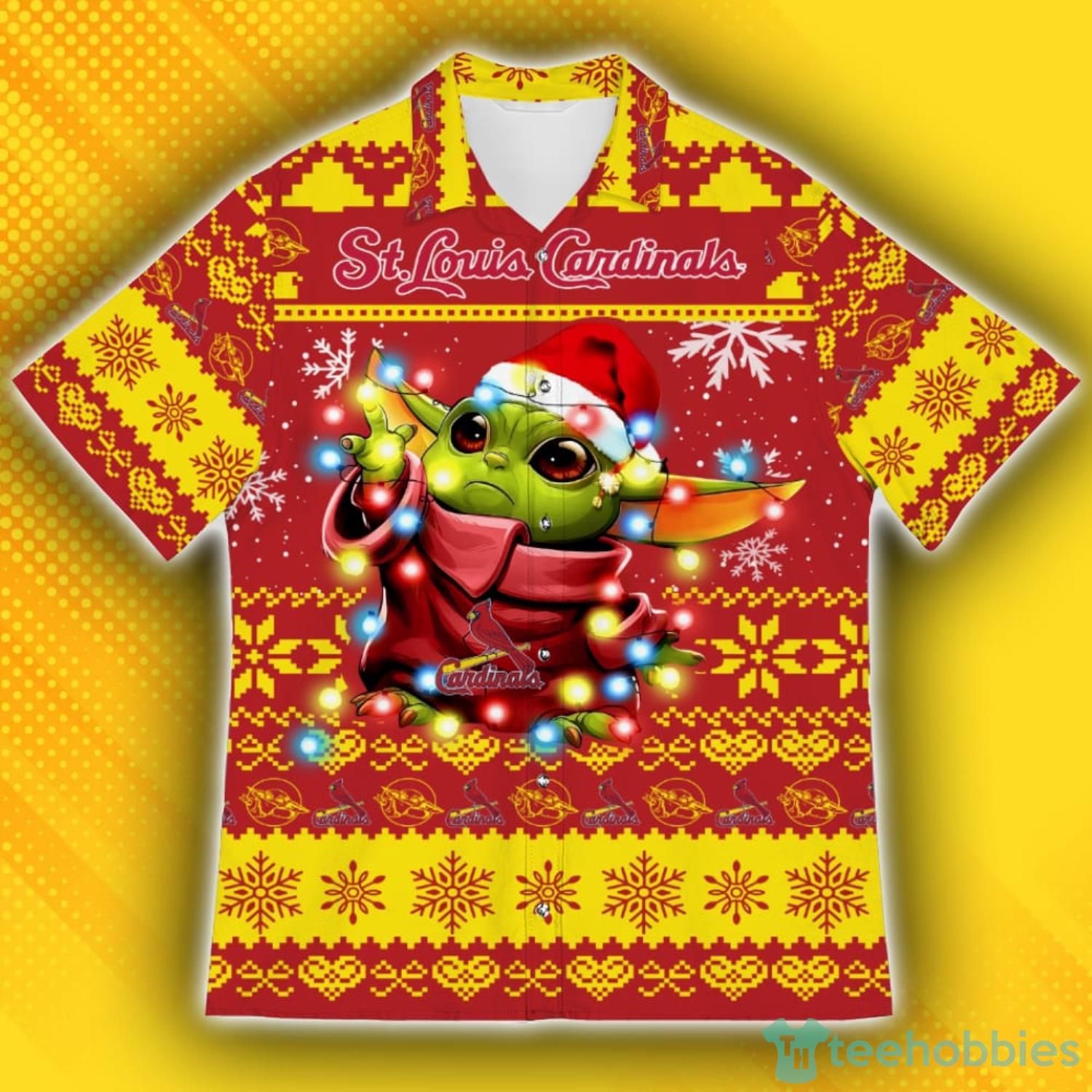 St. Louis Cardinals Baby Yoda Star Wars Ugly Christmas Sweater Pattern  Hawaiian Shirt