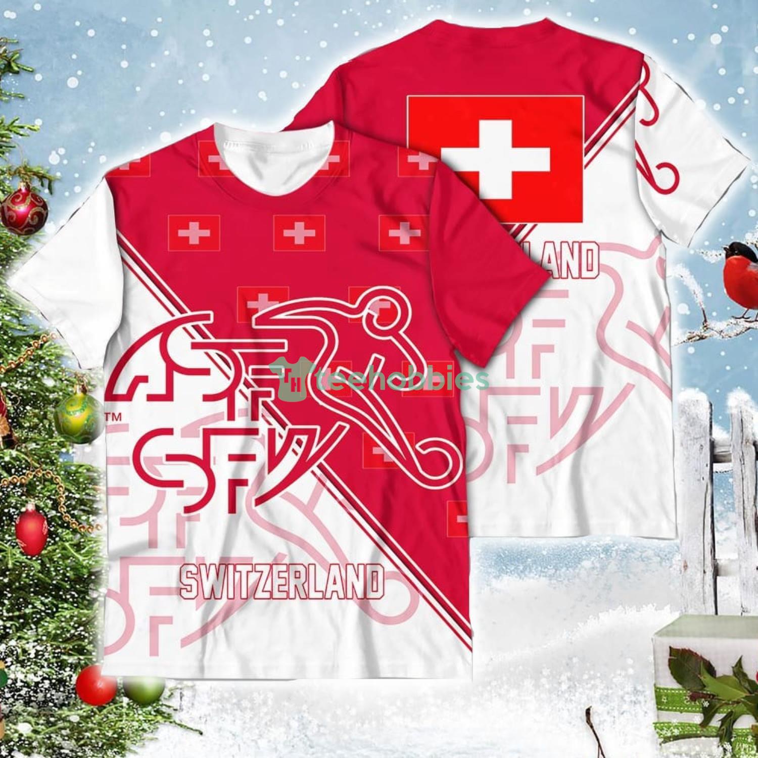 Switzerland National Soccer Team Qatar World Cup 2022 Champions Soccer Team 3D All Over Printed Shirt Product Photo 4