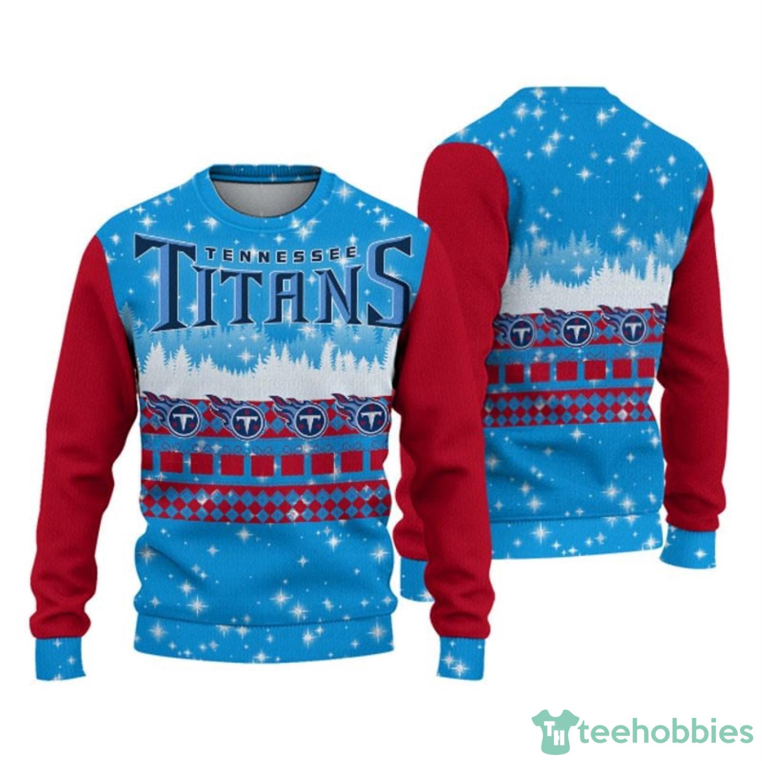 Tennessee Titans Christmas Forrest Pattern Ugly Christmas Sweater