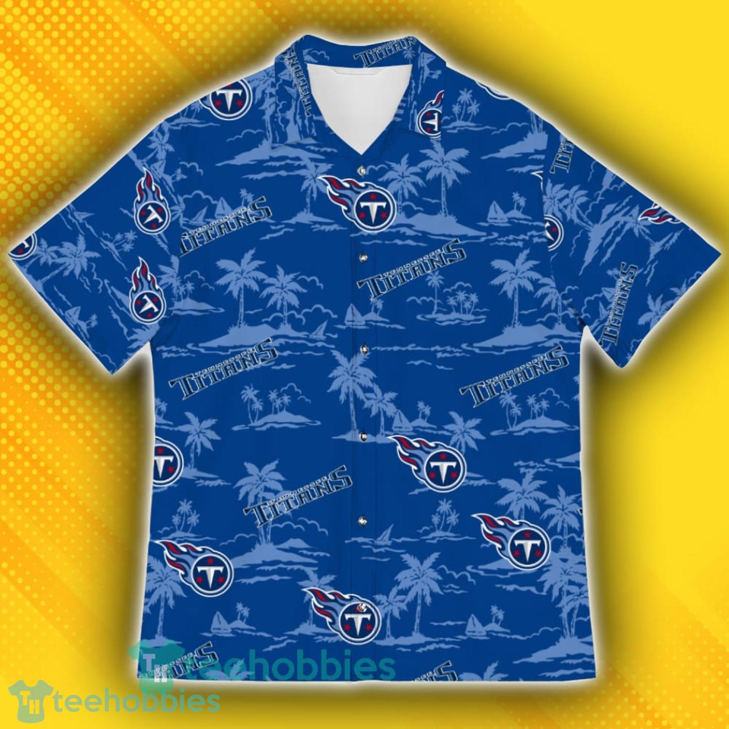 Tennessee Titans Island Pattern Tree Hawaiian Shirt Product Photo 2