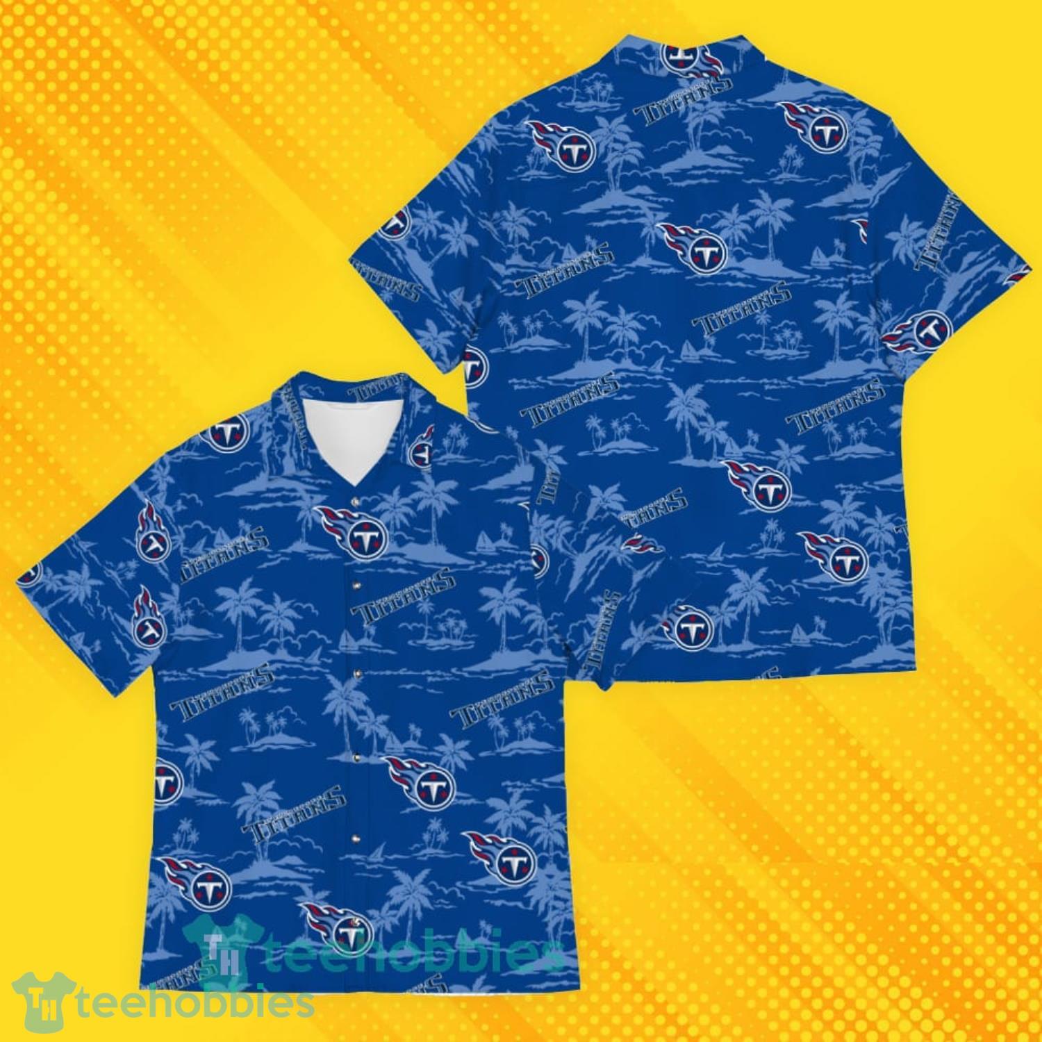 Tennessee Titans Island Pattern Tree Hawaiian Shirt Product Photo 1