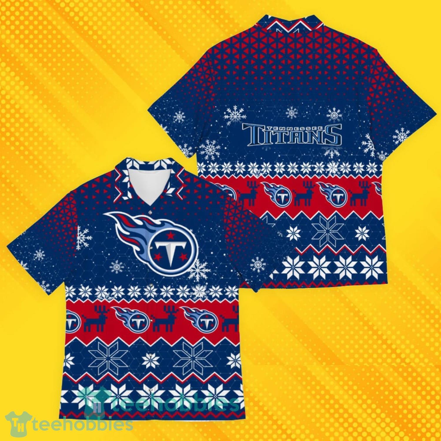 Tennessee Titans Sports Football American Ugly Christmas Sweater Pattern Hawaiian Shirt Product Photo 1