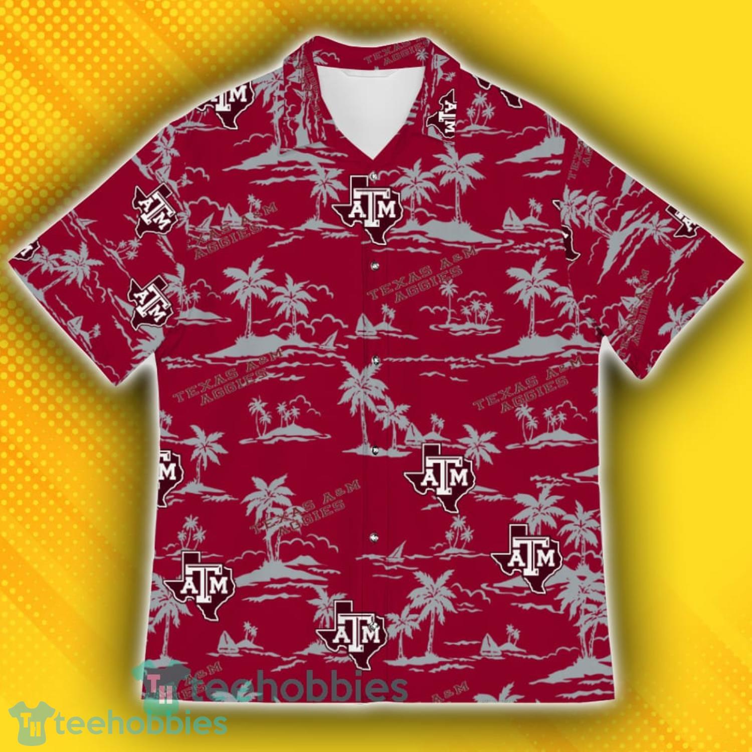 Texas AM Aggies Island Pattern Tree Hawaiian Shirt Product Photo 2