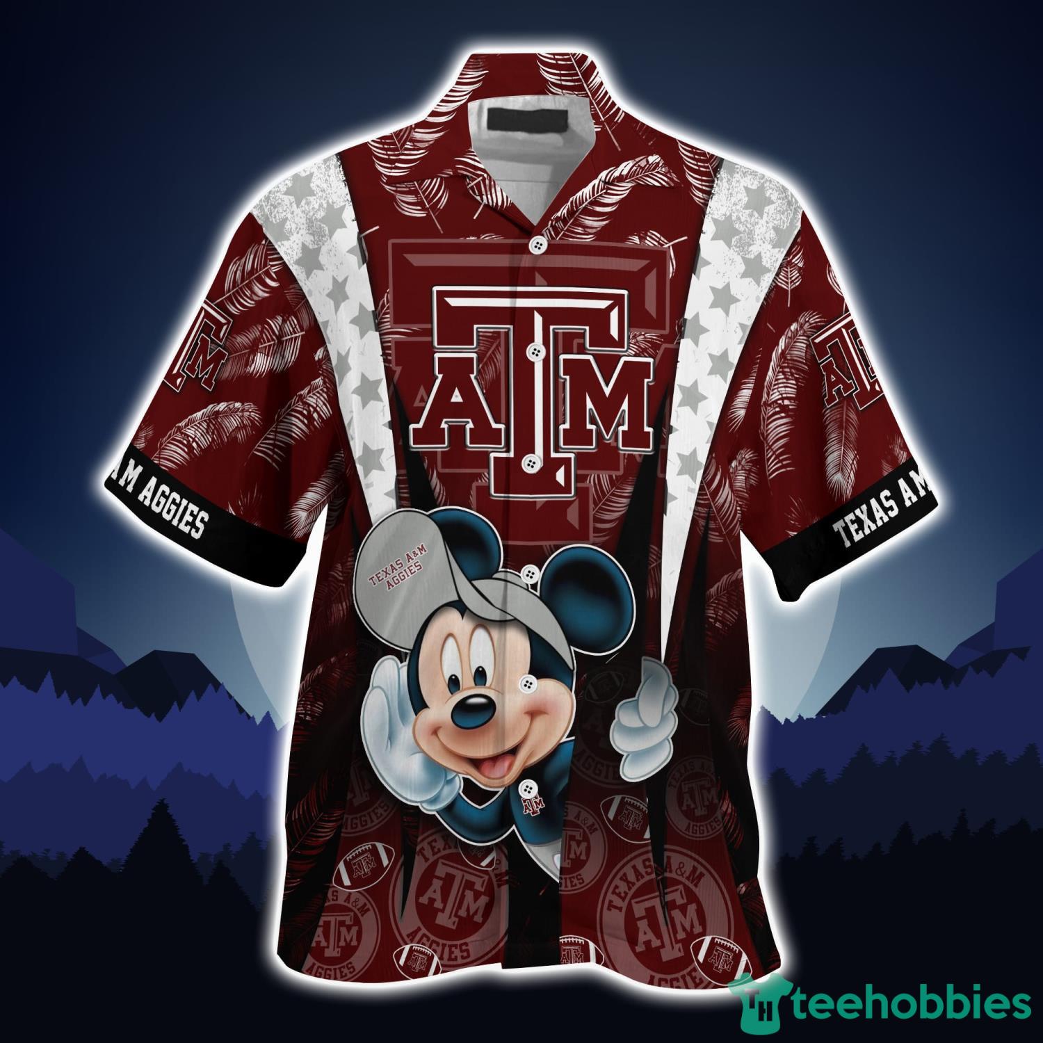 Texas A&M Aggies Mickey Lover Hawaiian Shirt For Fans Product Photo 3 Texas A&M Aggies Mickey Lover Hawaiian Shirt For Fans Product Photo 3