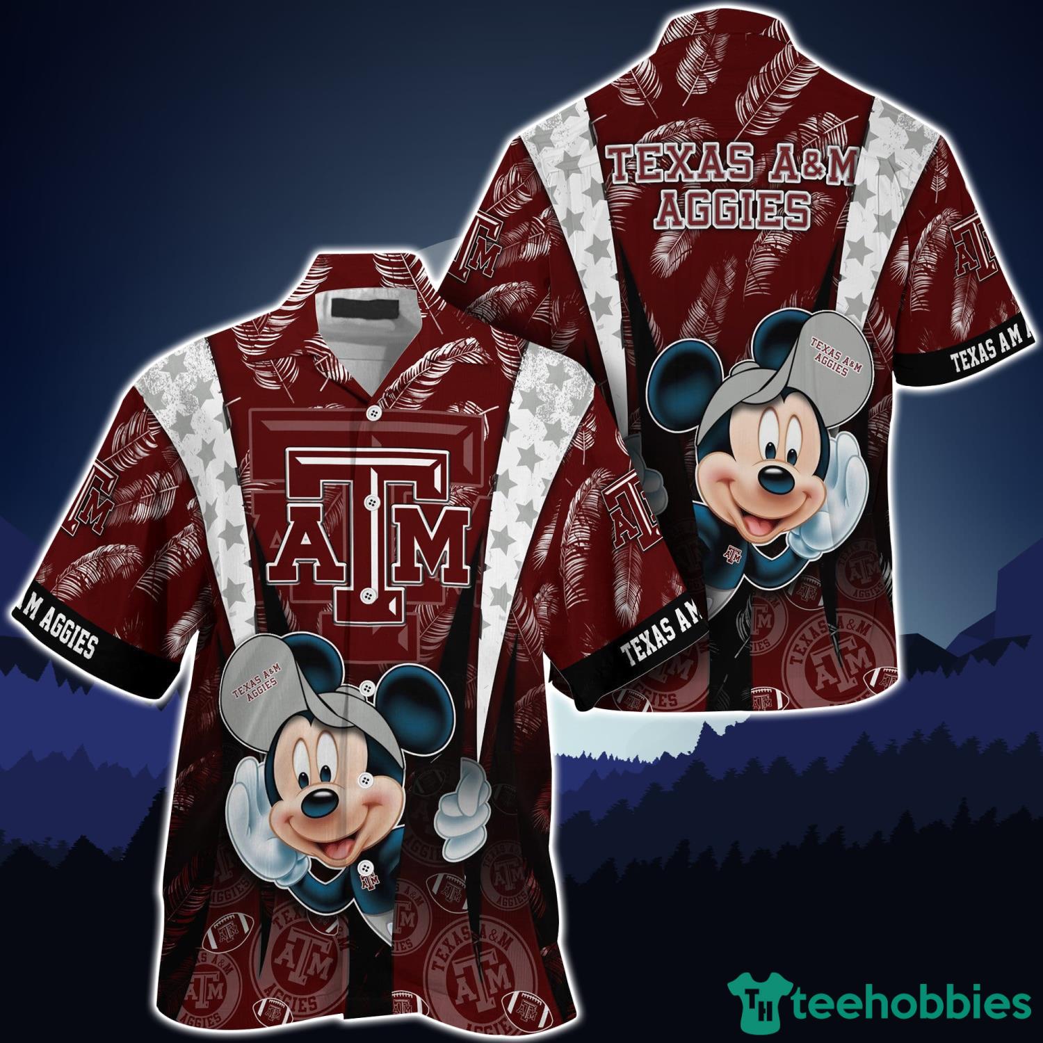 Texas A&M Aggies Mickey Lover Hawaiian Shirt For Fans Product Photo 1 Texas A&M Aggies Mickey Lover Hawaiian Shirt For Fans Product Photo 1