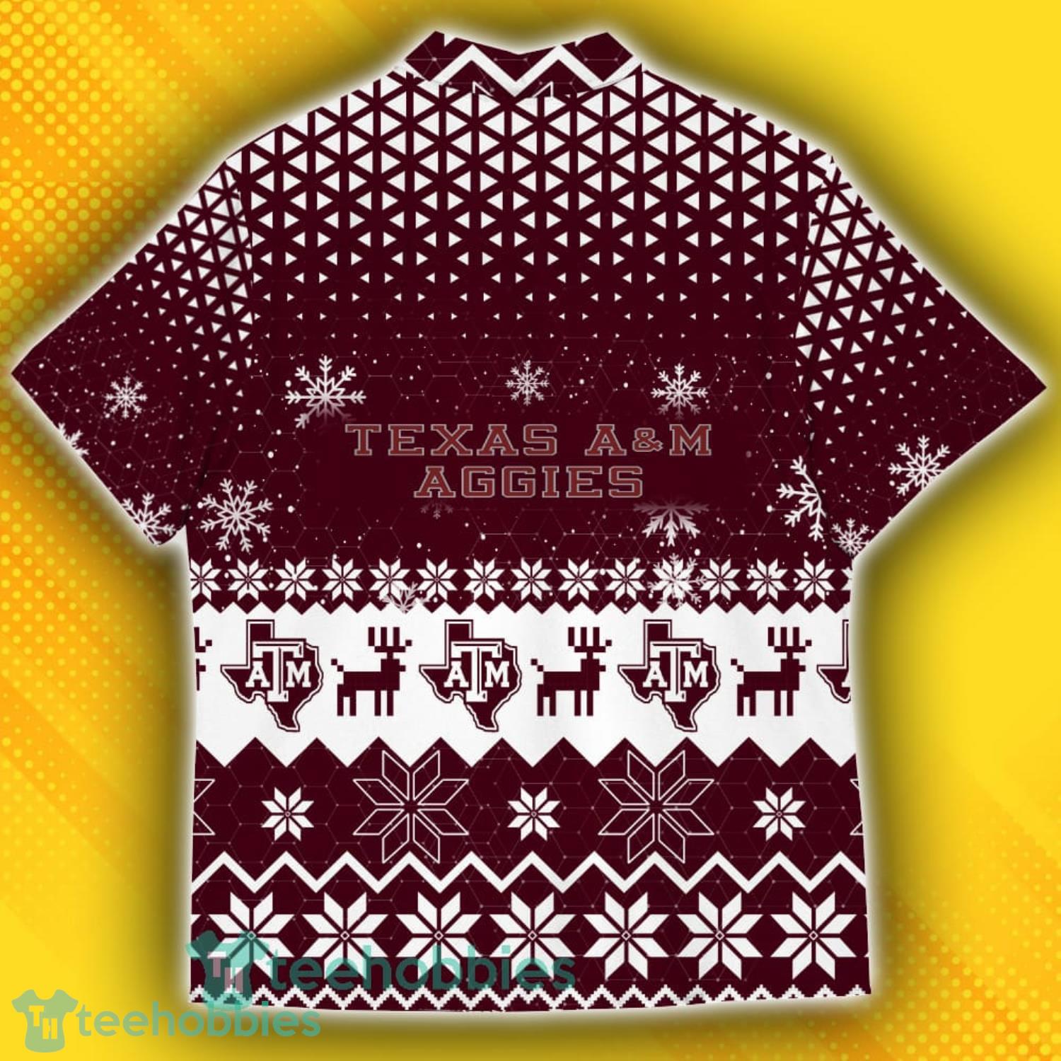 Texas AM Aggies Sports Football American Ugly Christmas Sweater Pattern Hawaiian Shirt Product Photo 3