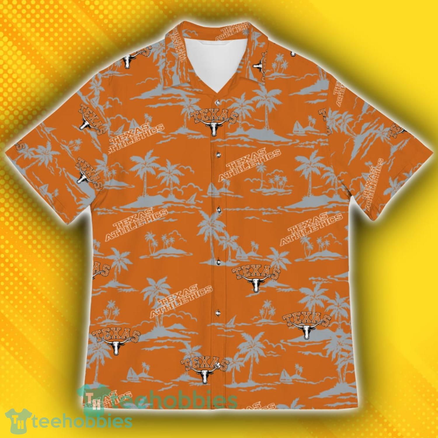 Texas Longhorns Island Pattern Tree Hawaiian Shirt Product Photo 2
