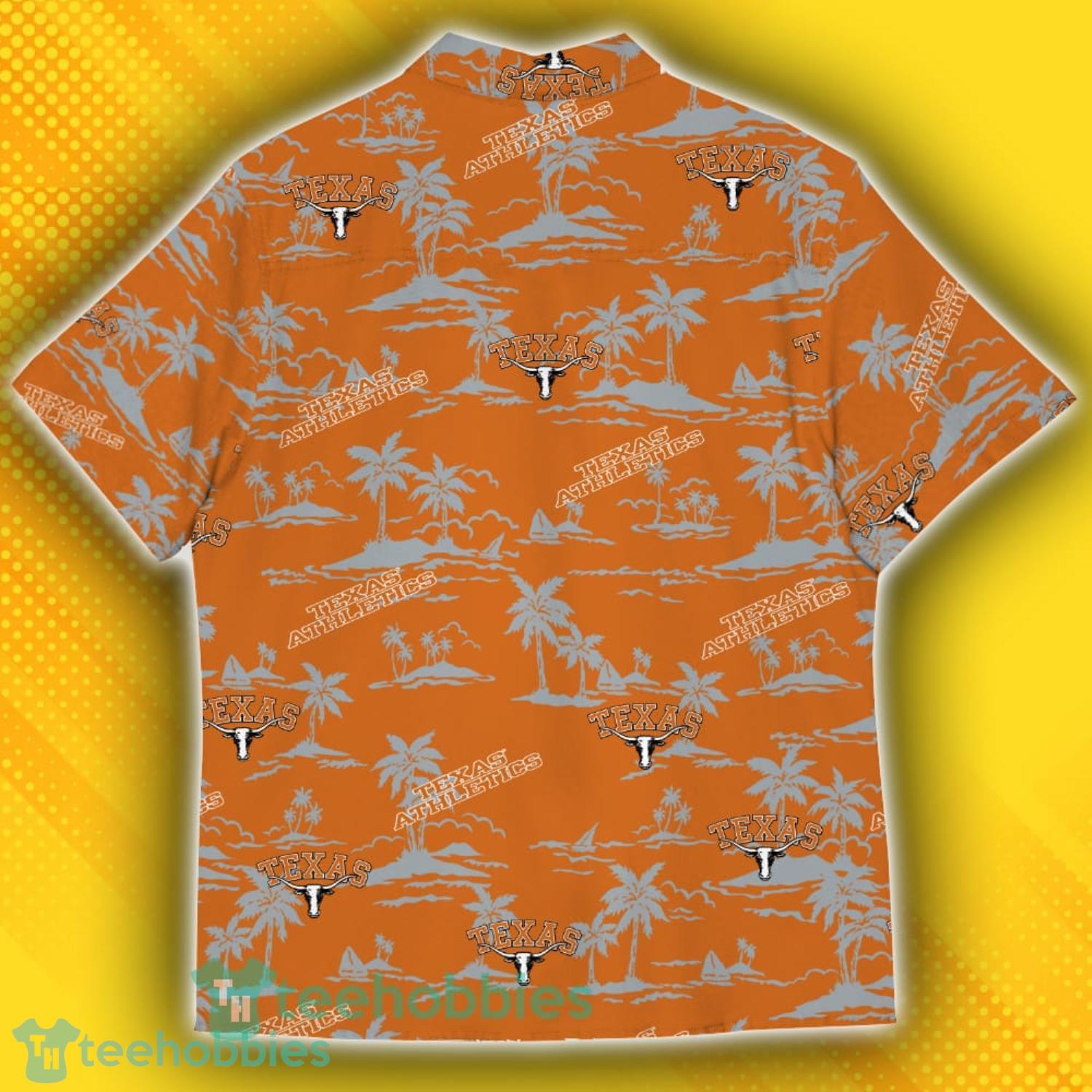 Texas Longhorns Island Pattern Tree Hawaiian Shirt Product Photo 3