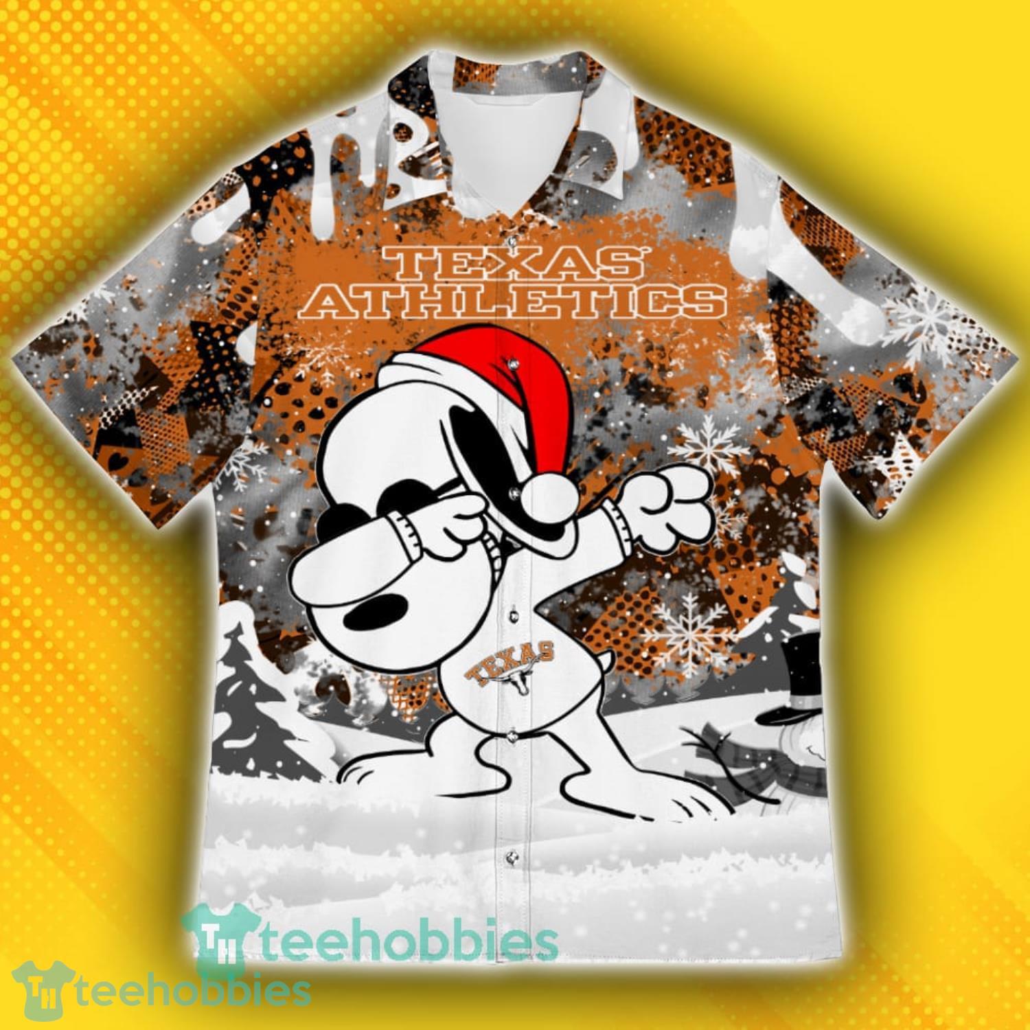 Texas Longhorns Snoopy Dabbing The Peanuts Pattern Hawaiian Shirt Product Photo 2