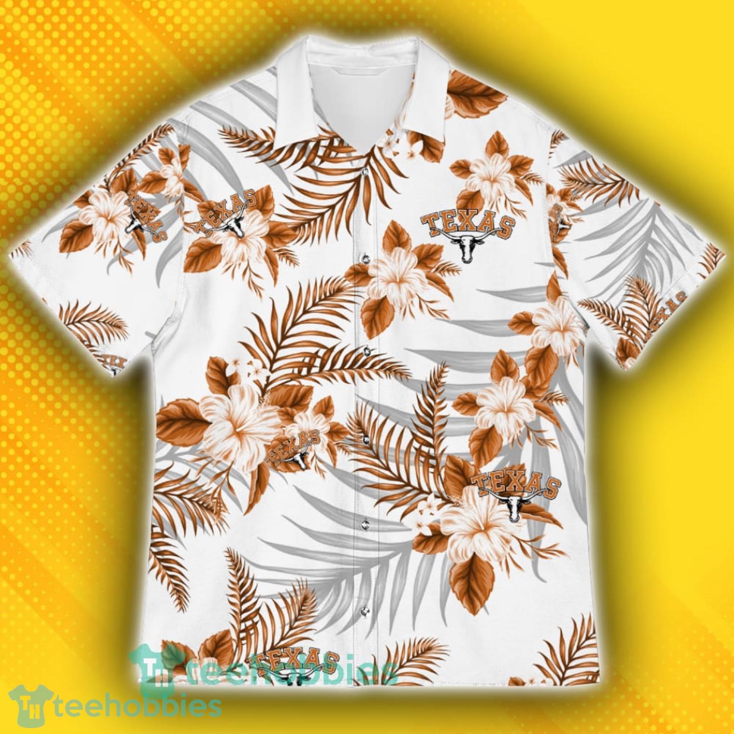 Texas Longhorns Sports American Hawaiian Tropical Patterns Hawaiian Shirt Product Photo 2