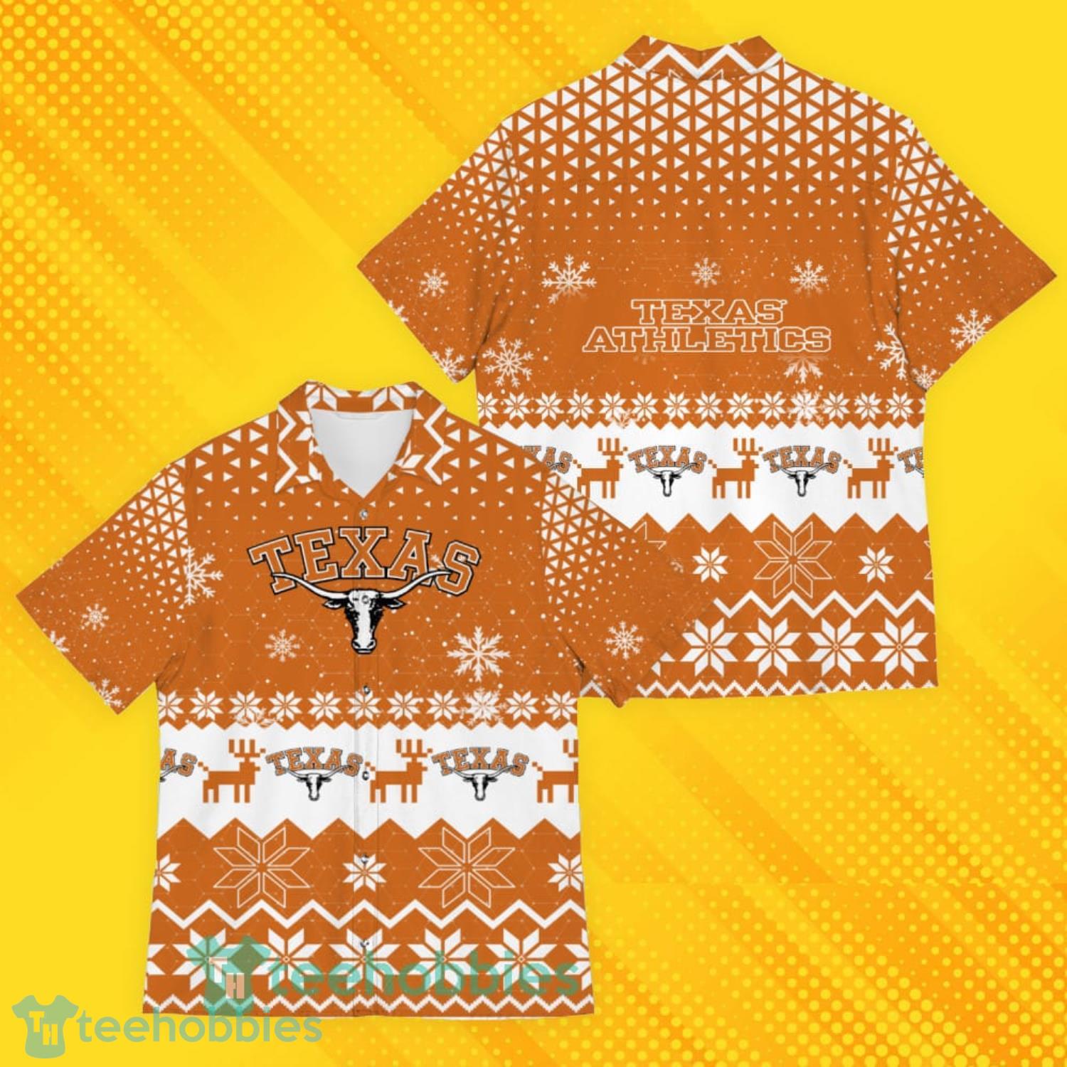 Texas Longhorns Sports Football American Ugly Christmas Sweater Pattern Hawaiian Shirt Product Photo 1
