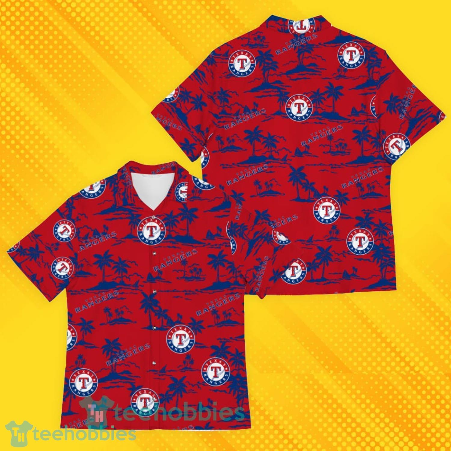 Texas Rangers Island Pattern Tree Hawaiian Shirt Product Photo 4