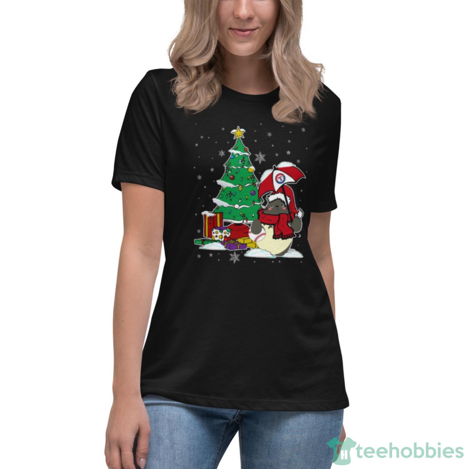 Texas Rangers MLB Baseball Cute Tonari No Totoro Christmas Shirt