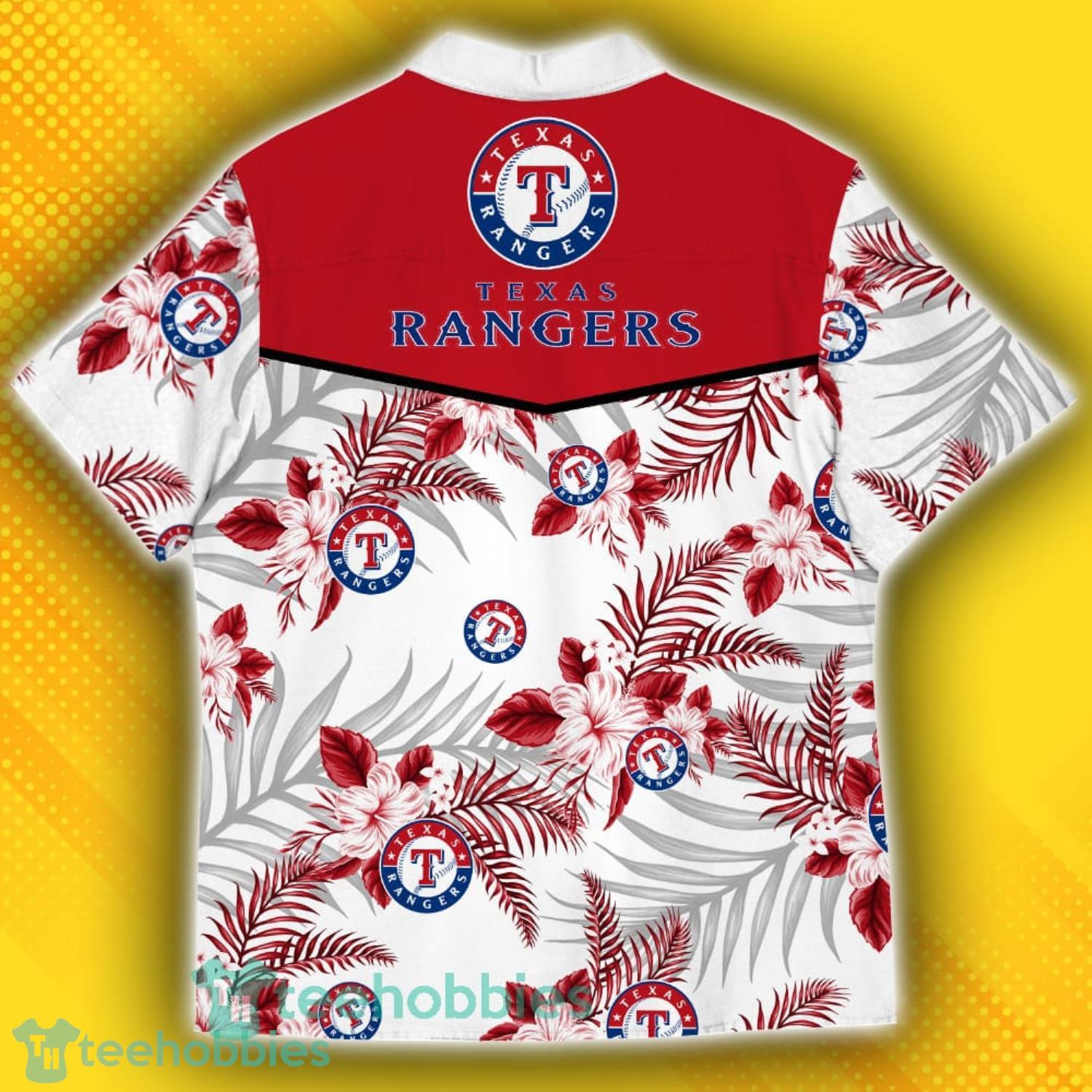 Texas Rangers Sports American Hawaiian Tropical Patterns Hawaiian Shirt Product Photo 3