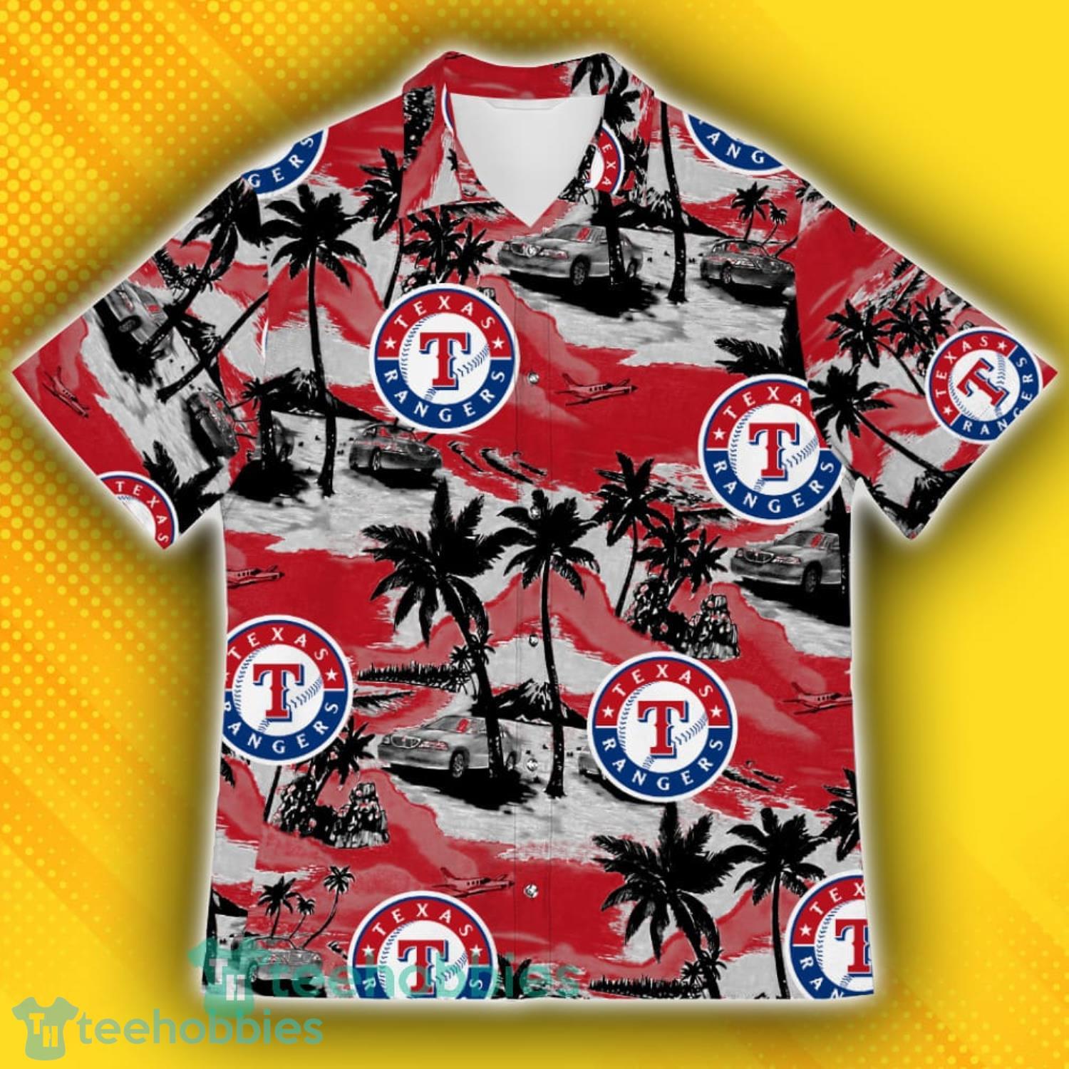 Texas Rangers Sports American Tropical Patterns Hawaiian Shirt Product Photo 2