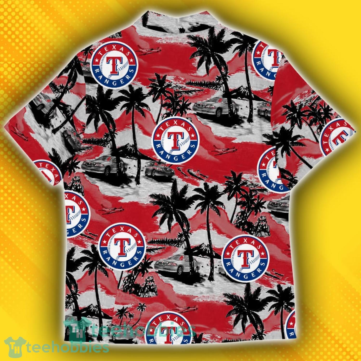 Texas Rangers Sports American Tropical Patterns Hawaiian Shirt Product Photo 3