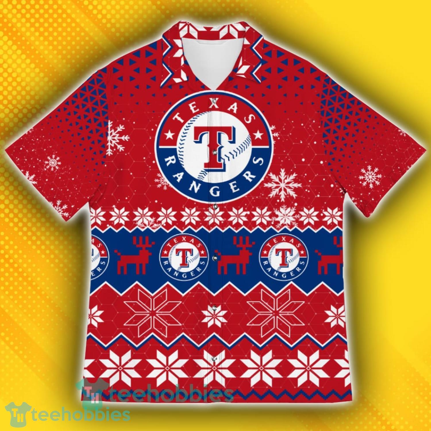 Texas Rangers Sports Football American Ugly Christmas Sweater Pattern Hawaiian Shirt Product Photo 2