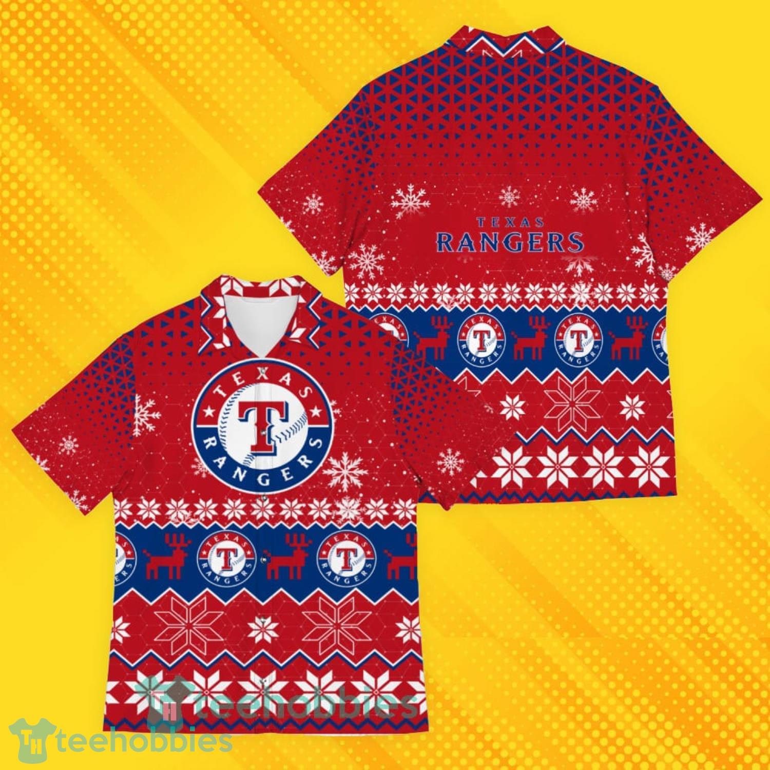 Texas Rangers Sports Football American Ugly Christmas Sweater Pattern Hawaiian Shirt Product Photo 1