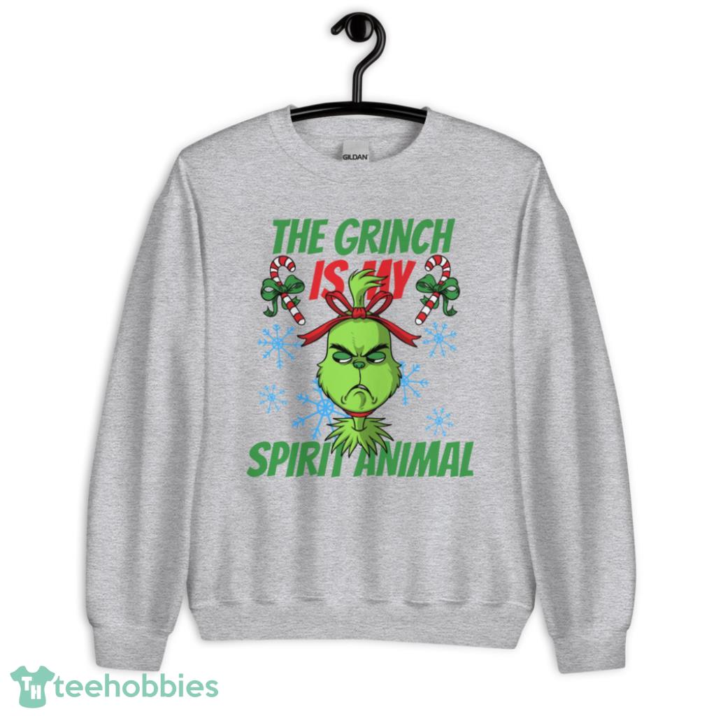The Grinch Is My Spirit Animal Christmas Shirt - Unisex Heavy Blend Crewneck Sweatshirt