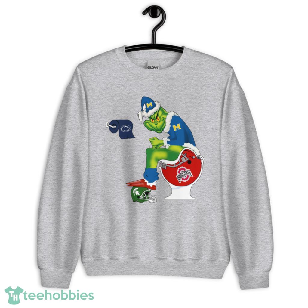 The Grinch Toilet Ohio State Buckeyes Michigan - Troy Smith Autographed Ohio State Buckeyes White Panel Christmas Shirt - Unisex Heavy Blend Crewneck Sweatshirt The Grinch Toilet Ohio State Buckeyes Michigan - Troy Smith Autographed Ohio State Buckeyes White Panel Christmas Shirt - Unisex Heavy Blend Crewneck Sweatshirt
