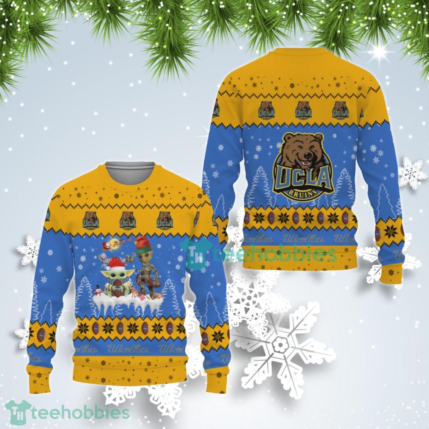 Tis The Season Christmas Baby Yoda Groot UCLA Bruins Cute Christmas Gift Ugly Christmas Sweater Product Photo 1